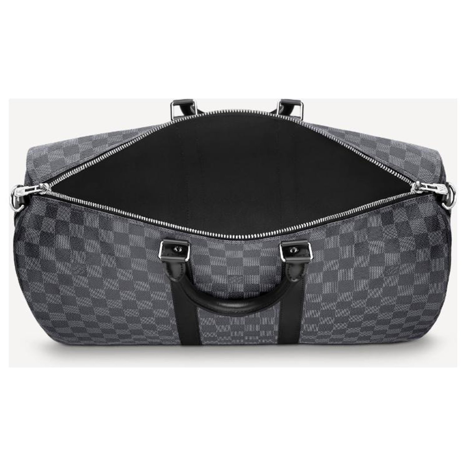 Louis Vuitton LV keepall city bag Grey Leather ref.784370 - Joli Closet