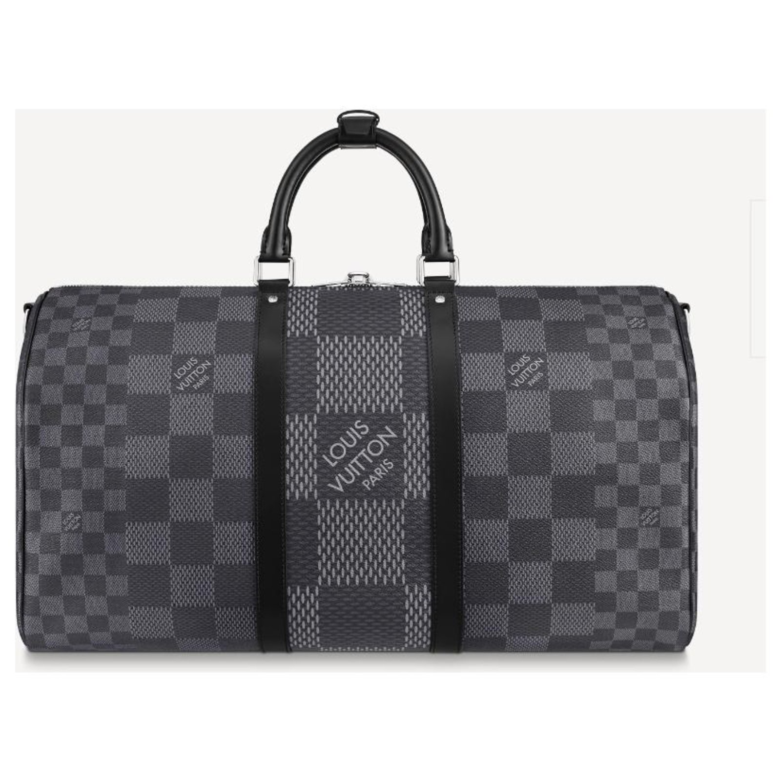 Louis Vuitton Keepall 50 Black Leather ref.331463 - Joli Closet