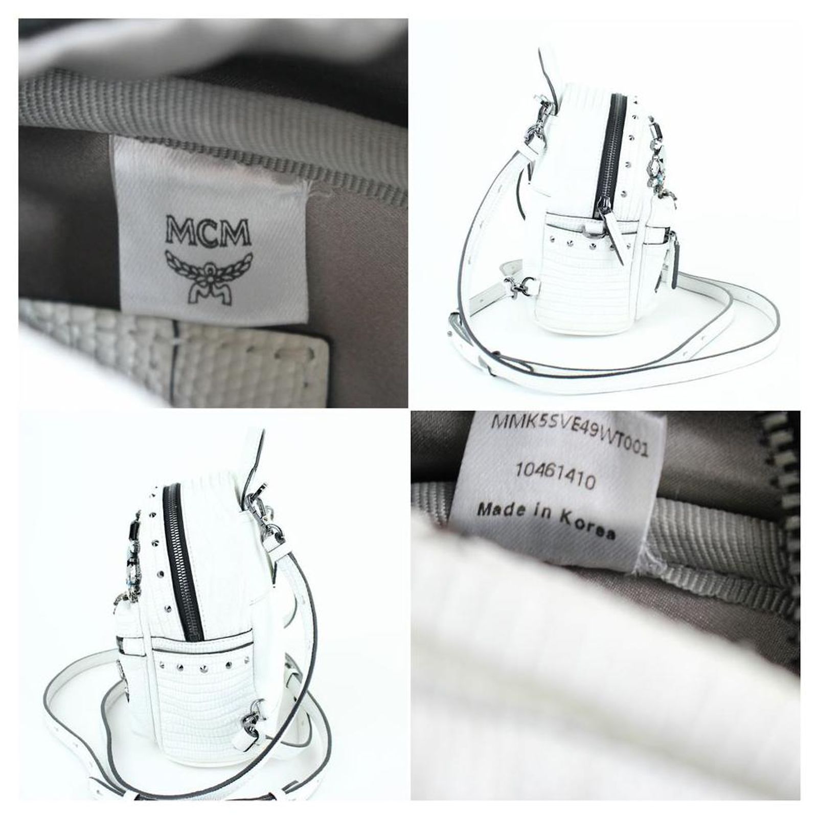 mcm mini swarovski special 829mct15 backpack Lot - MCM Stark Leather Mini Backpack, H.- 10 in., W.- 8 3/4 in main image 3