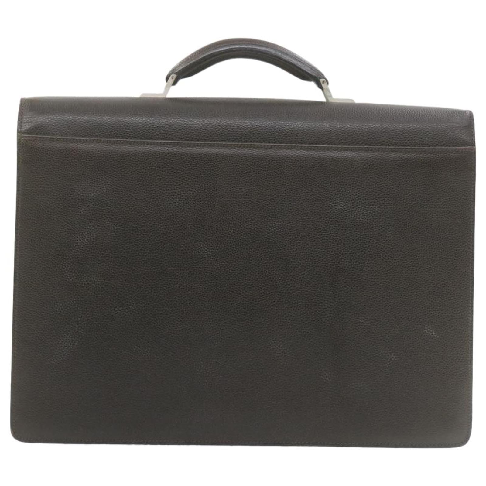 bally leather briefcase