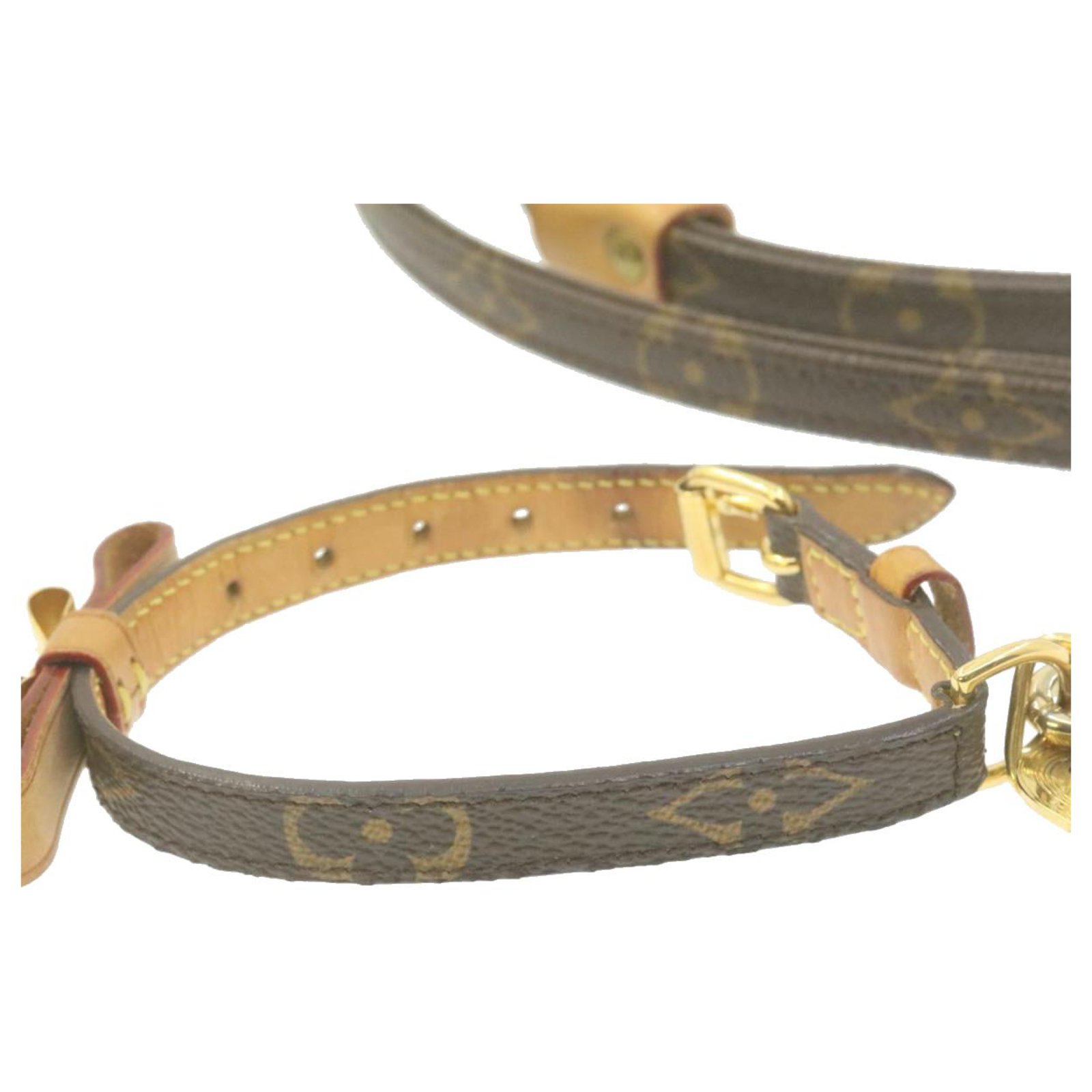 Authentic Louis Vuitton Baxter Dog Collar With Bow And LeashSize XS  (Pre-Owned).