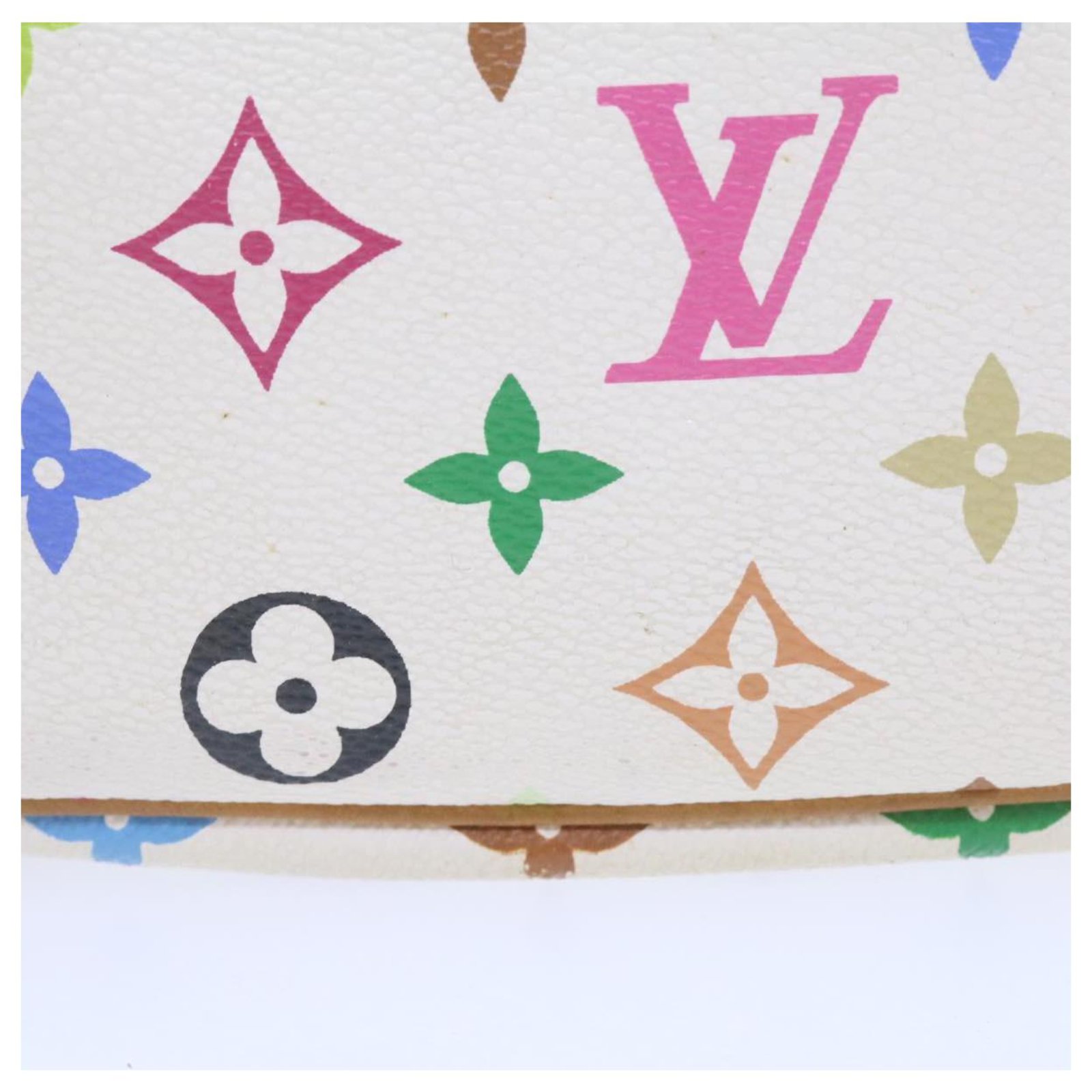 Louis Vuitton Monogram Multicolor Pochette Accessoires Pouch M92649 White  J9065