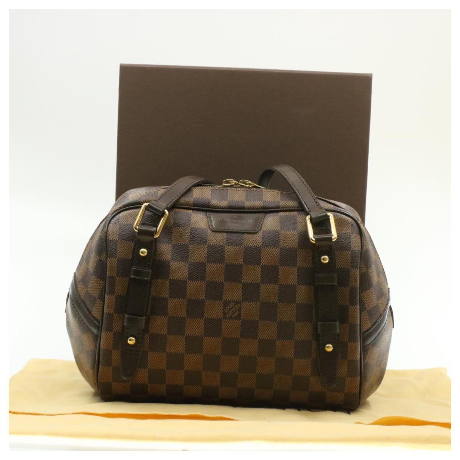 LOUIS VUITTON Damier Ebene Rivington PM Hand Bag N41157 LV Auth 17039 Cloth  ref.288218 - Joli Closet