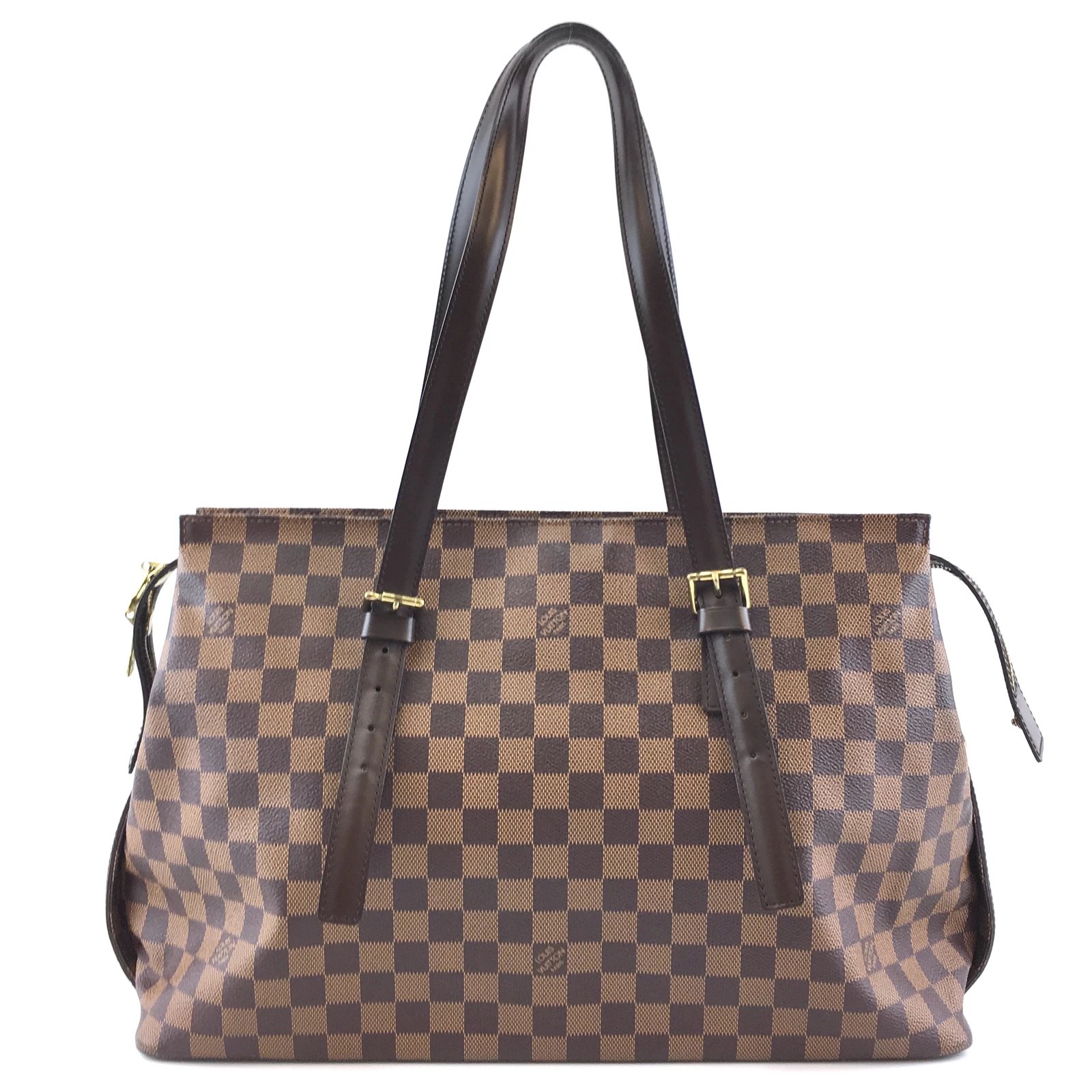 Louis Vuitton Chelsea Damier Ébène Canvas Brown Leather ref.288906 ...