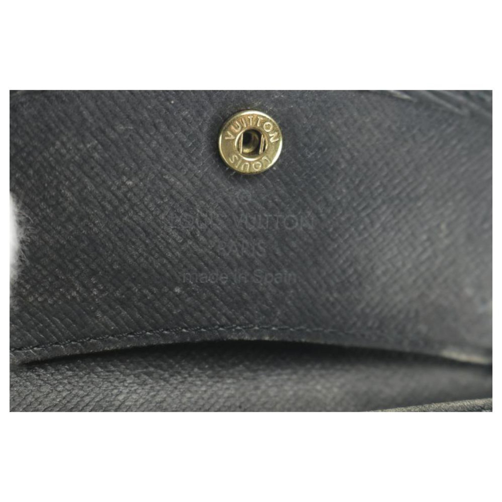 Louis Vuitton Black EPI Noir Business Card Holder Case 5LK1212
