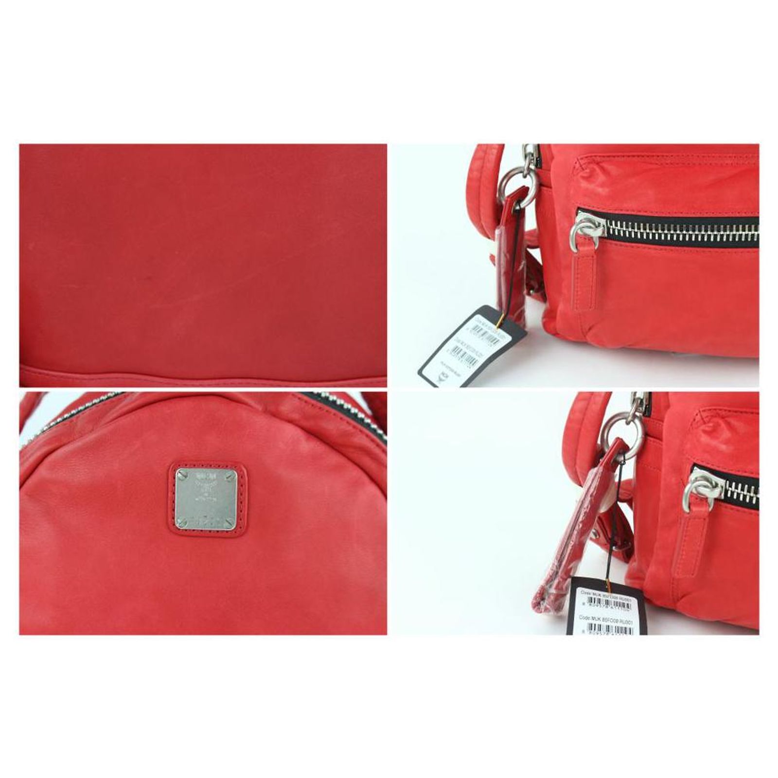 MCM Tumbler Red Leather Backpack ref.289980 - Joli Closet