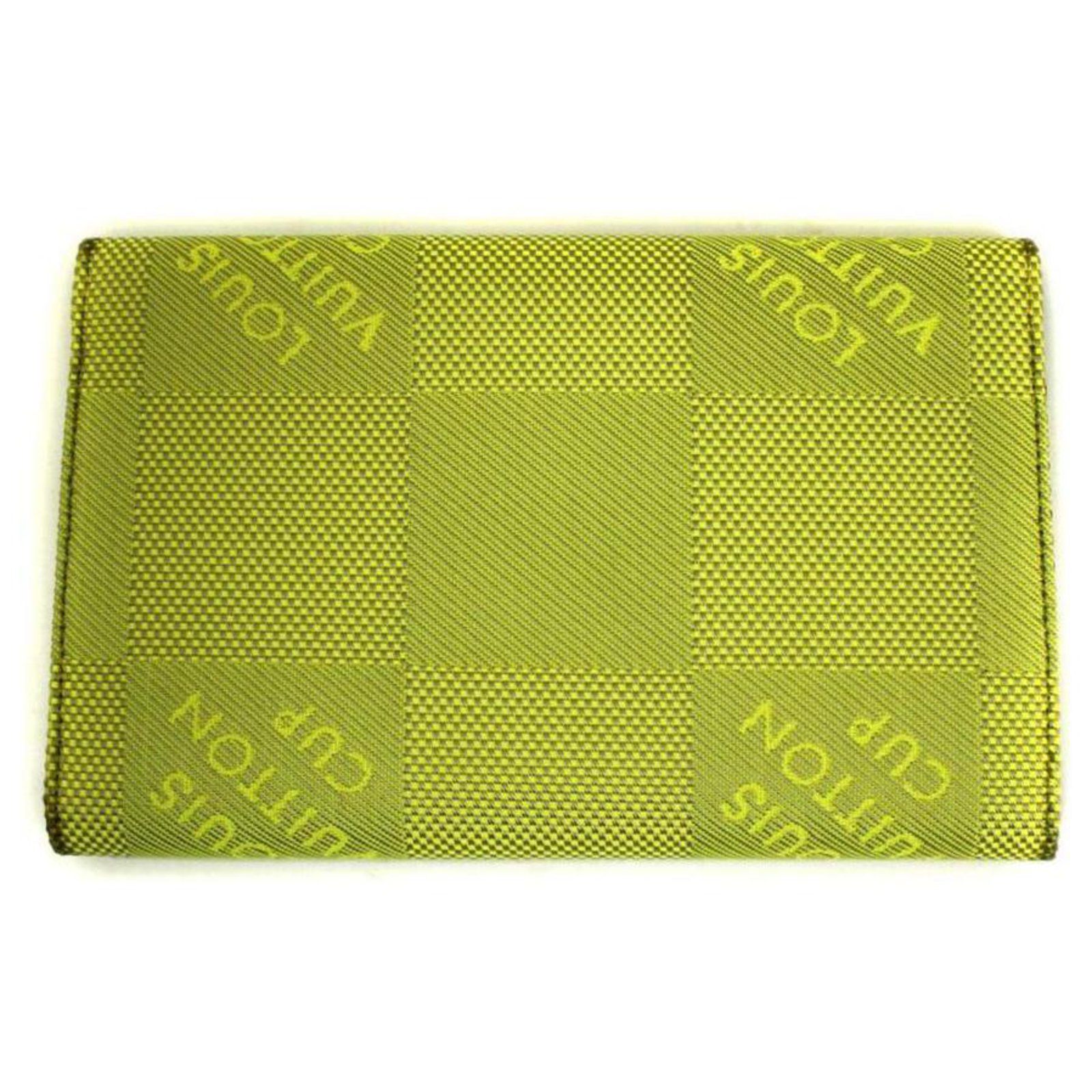 Louis Vuitton Damier Geant Neon Green LV Cup Organizer Wallet 236455