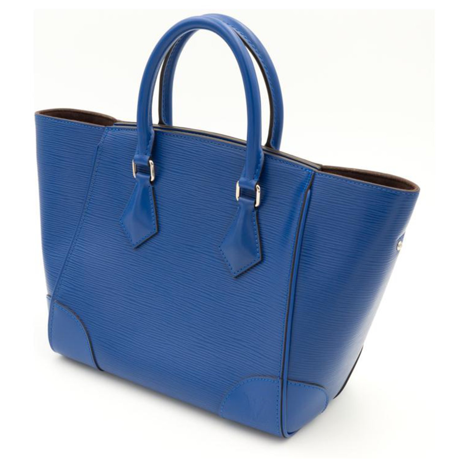 Phenix leather handbag Louis Vuitton Blue in Leather - 28419522