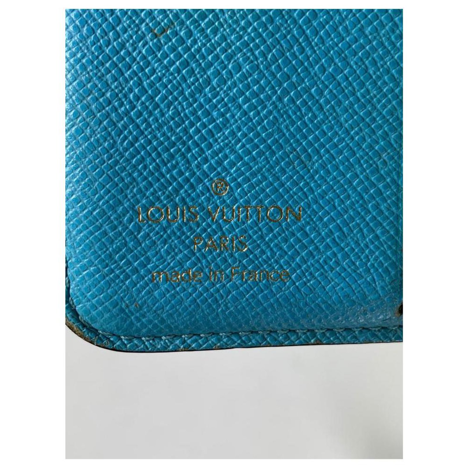 Louis Vuitton Louis Vuitton Compact Zip Groom Blue Crossgrain