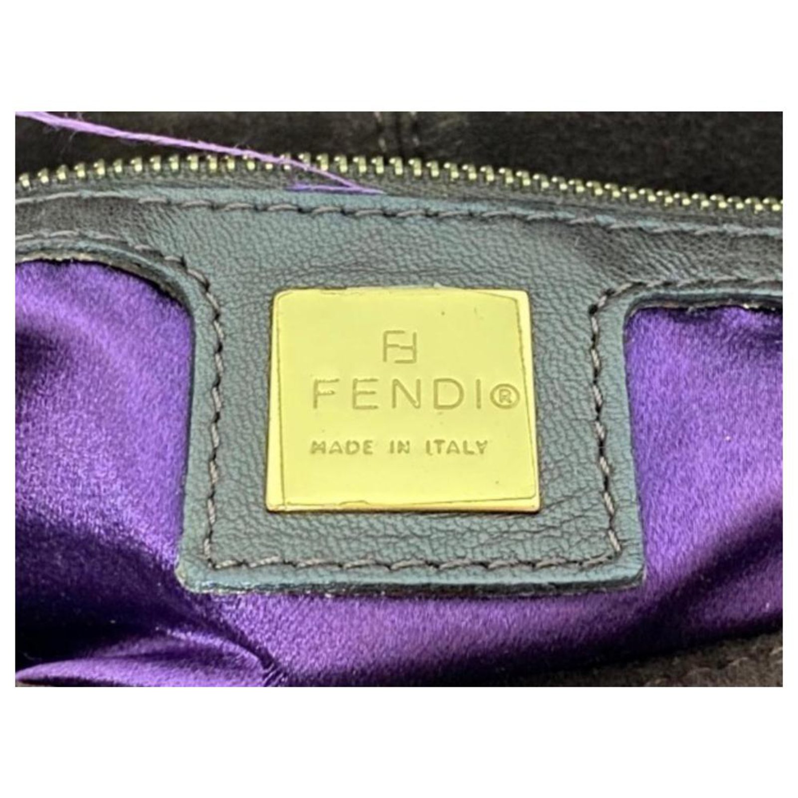 Fendi Forever Mama Flap Logo Ff 239753 Brown Suede Leather