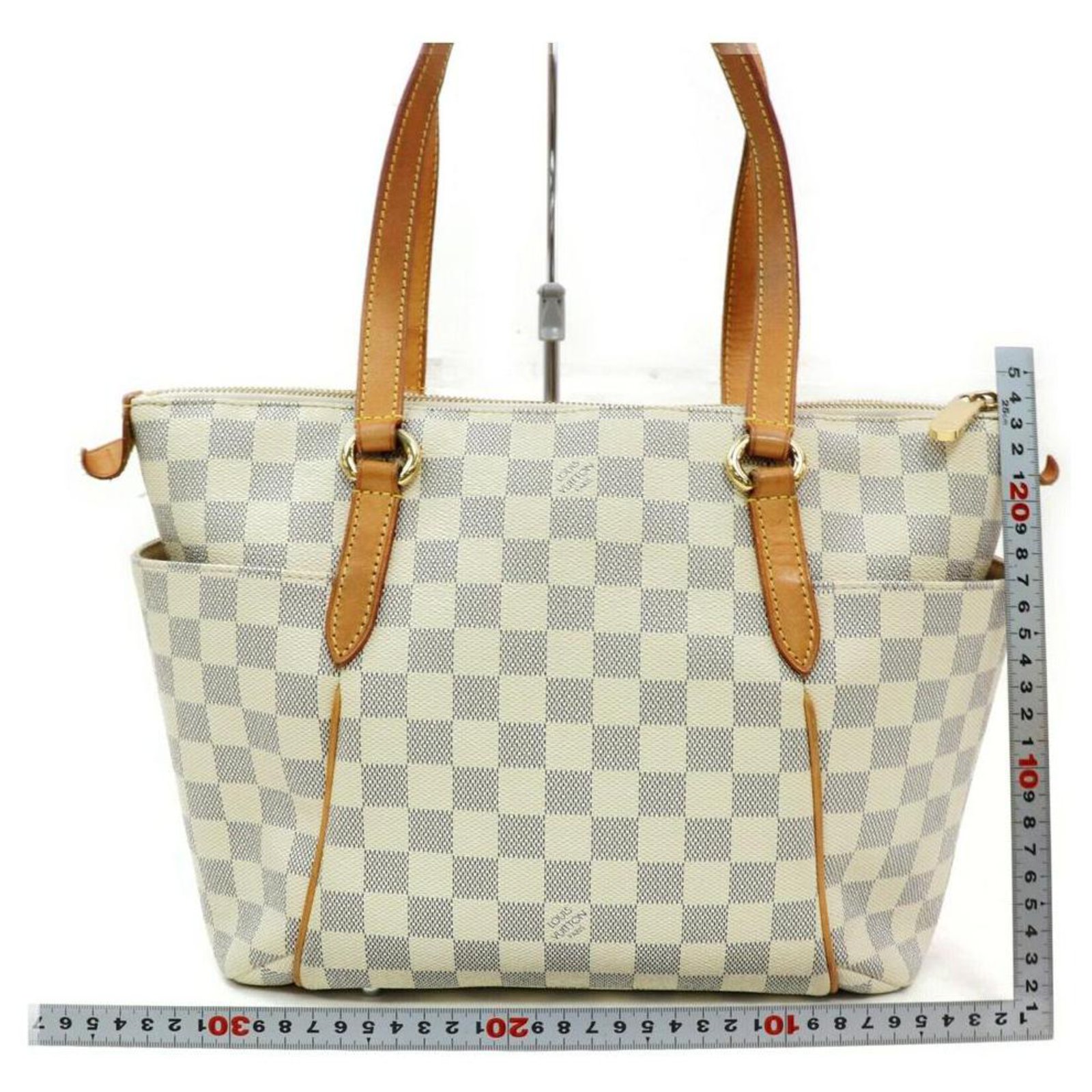 Louis Vuitton Damier Azur Totally PM Zip Tote Leather ref.294795