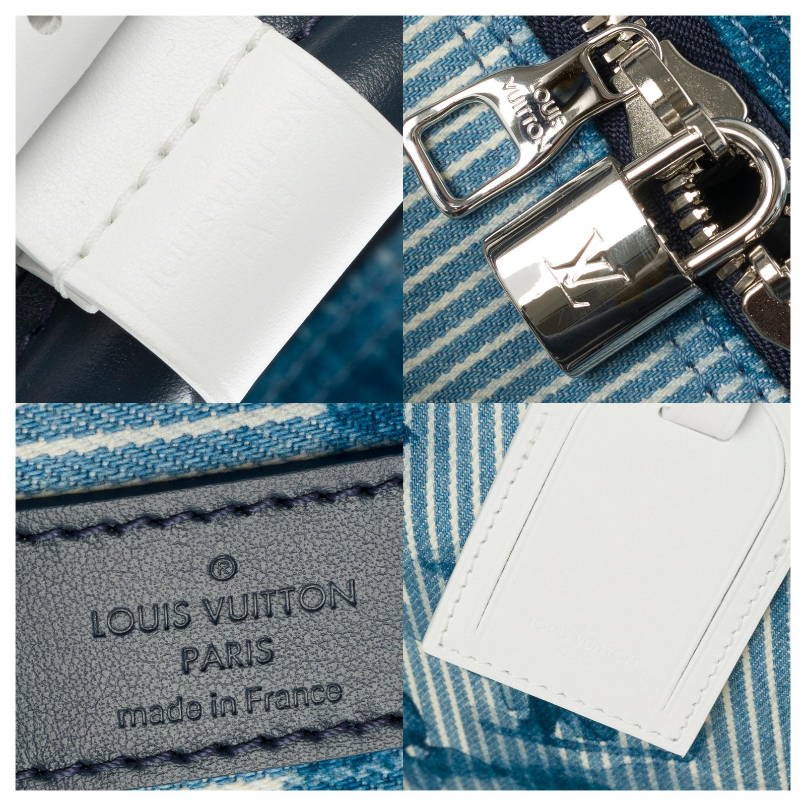 BRAND NEW - LIMITED EDITION - SOLD OUT - Louis Vuitton Keepall Shoulder  strap travel bag 50 in Hickory denim White Blue Cloth ref.292239 - Joli  Closet