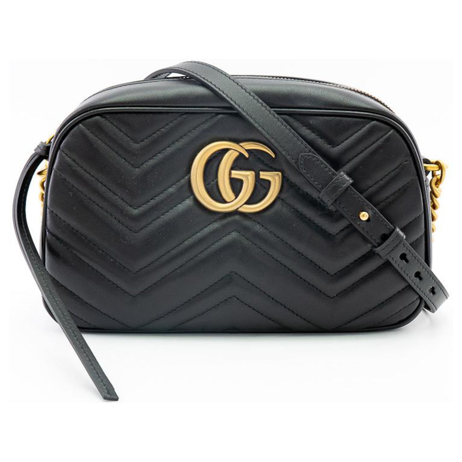 Gucci Marmont camera bag Black Leather ref.562664 - Joli Closet