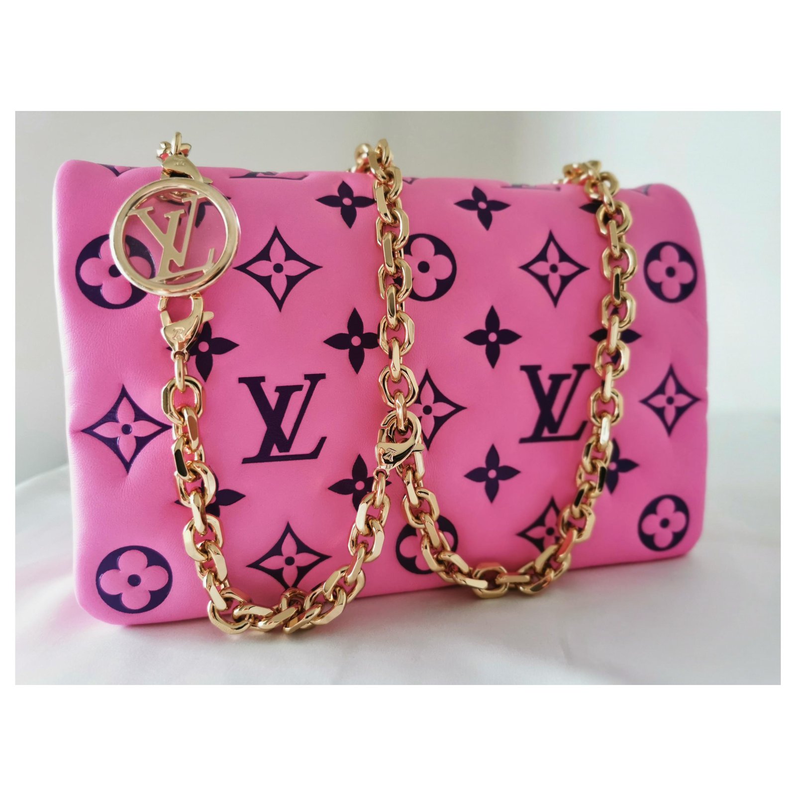 BAG NEW ARRIVAL - LV FÉLICIE POCHETTE WHITE AND PINK 21CM M82047 – Sneakbag