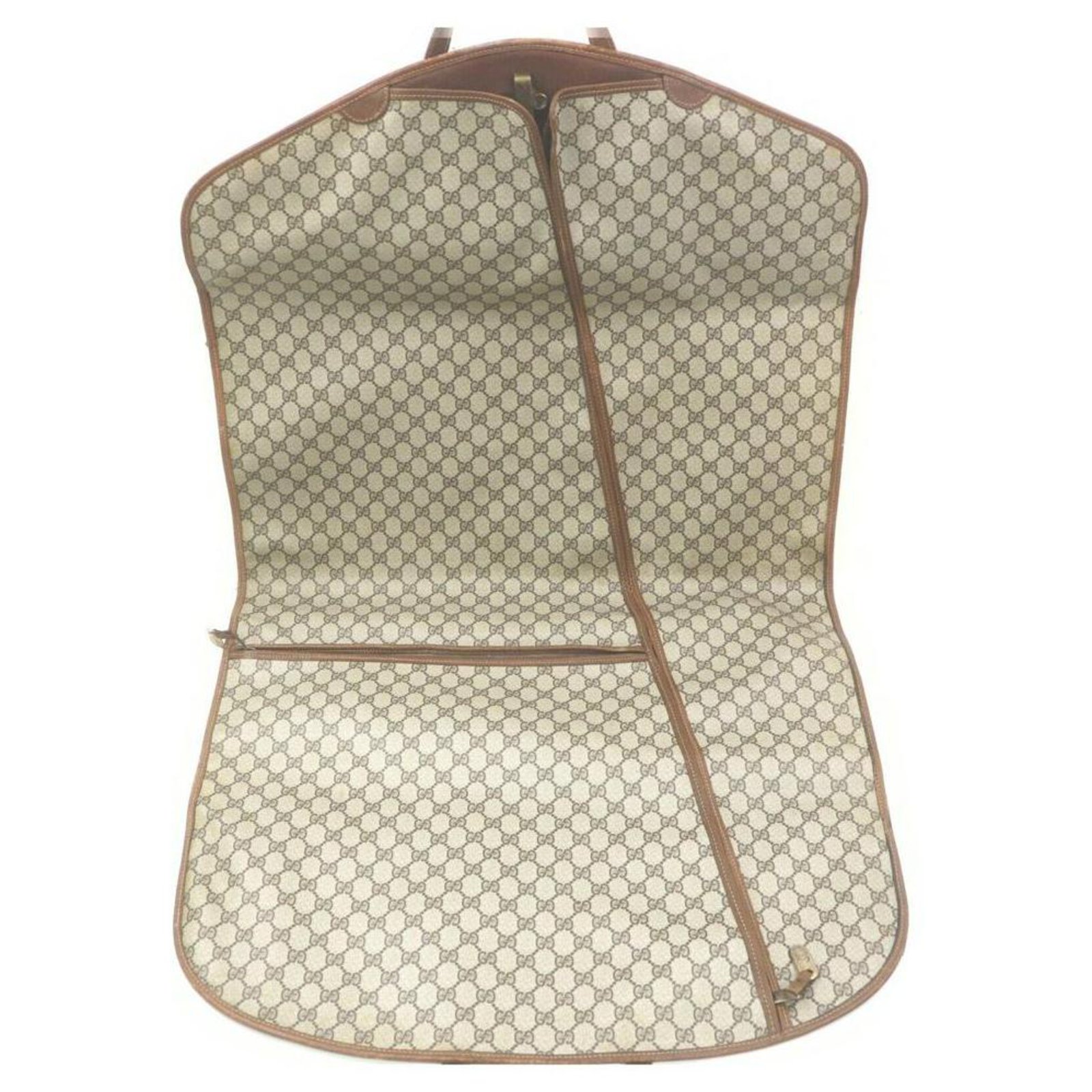 Gucci Web Supreme GG Garment Bag Cover Travel Light brown Metal ref.293461  - Joli Closet