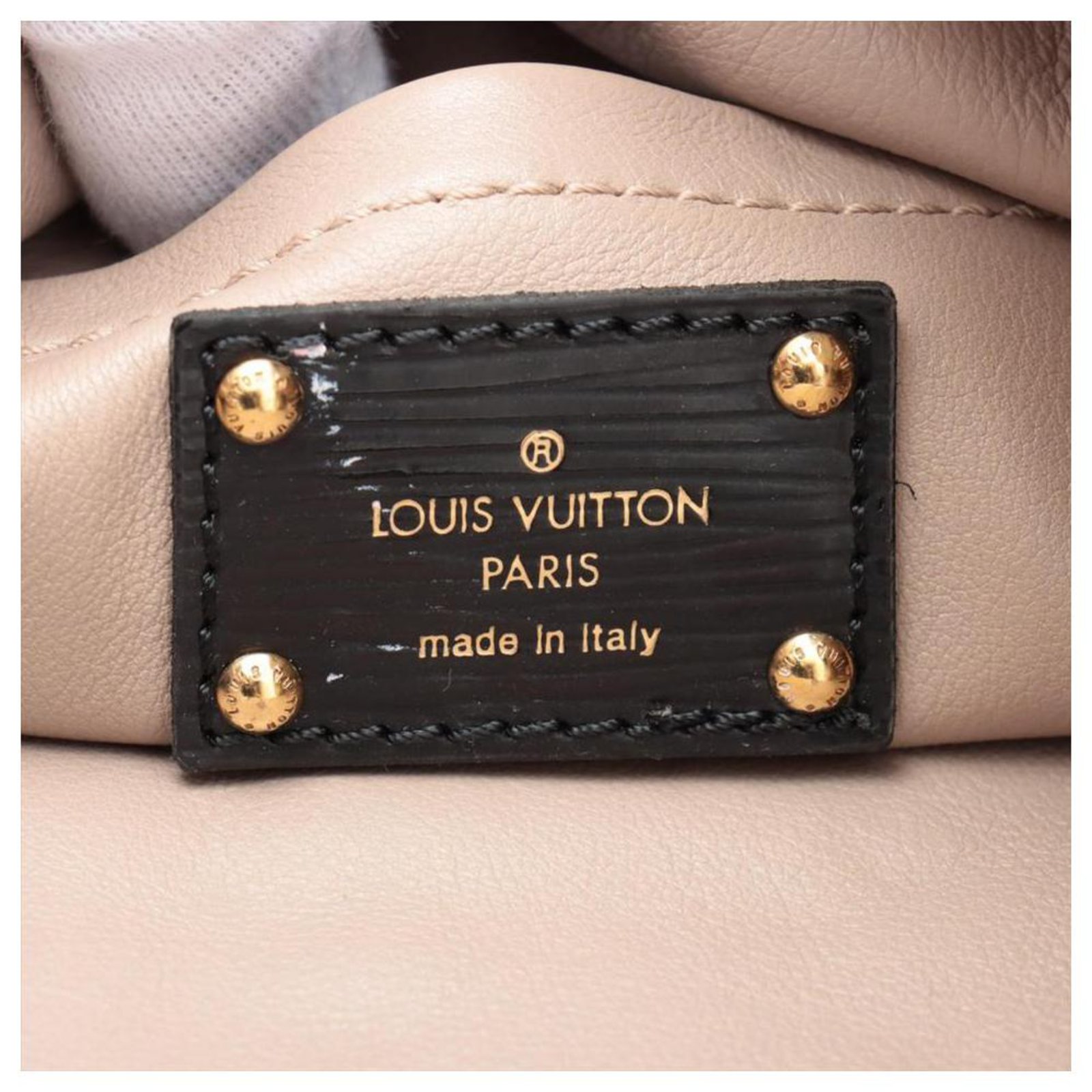Borsa tote in pelle PM monocromatica Lockme bianca Louis Vuitton