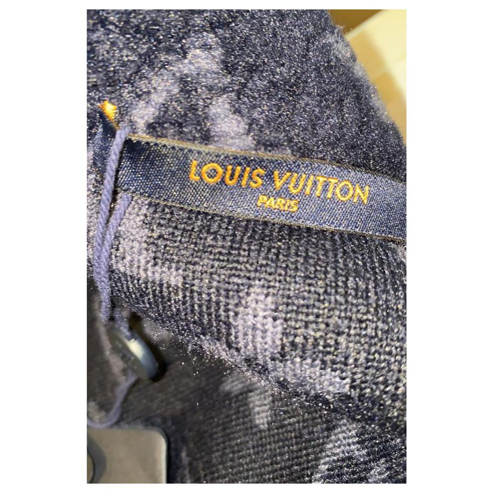 LOUIS VUITTON, Mens Monogram Jacquard Fleece Zip Through Nuit Navy, Blue,  (Size 16 (XL / Plus 0X), New, …