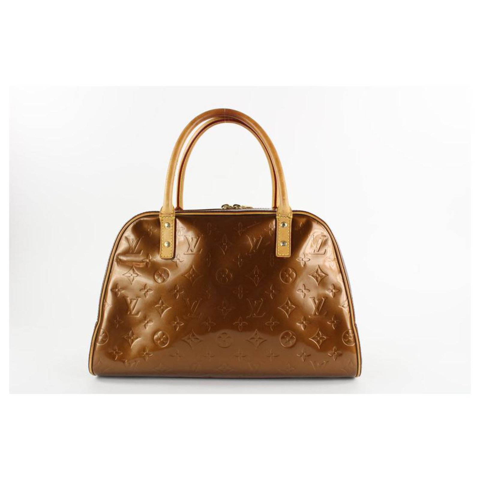 Louis Vuitton Bronze Vernis Copper Tompkins Square Boston Bag