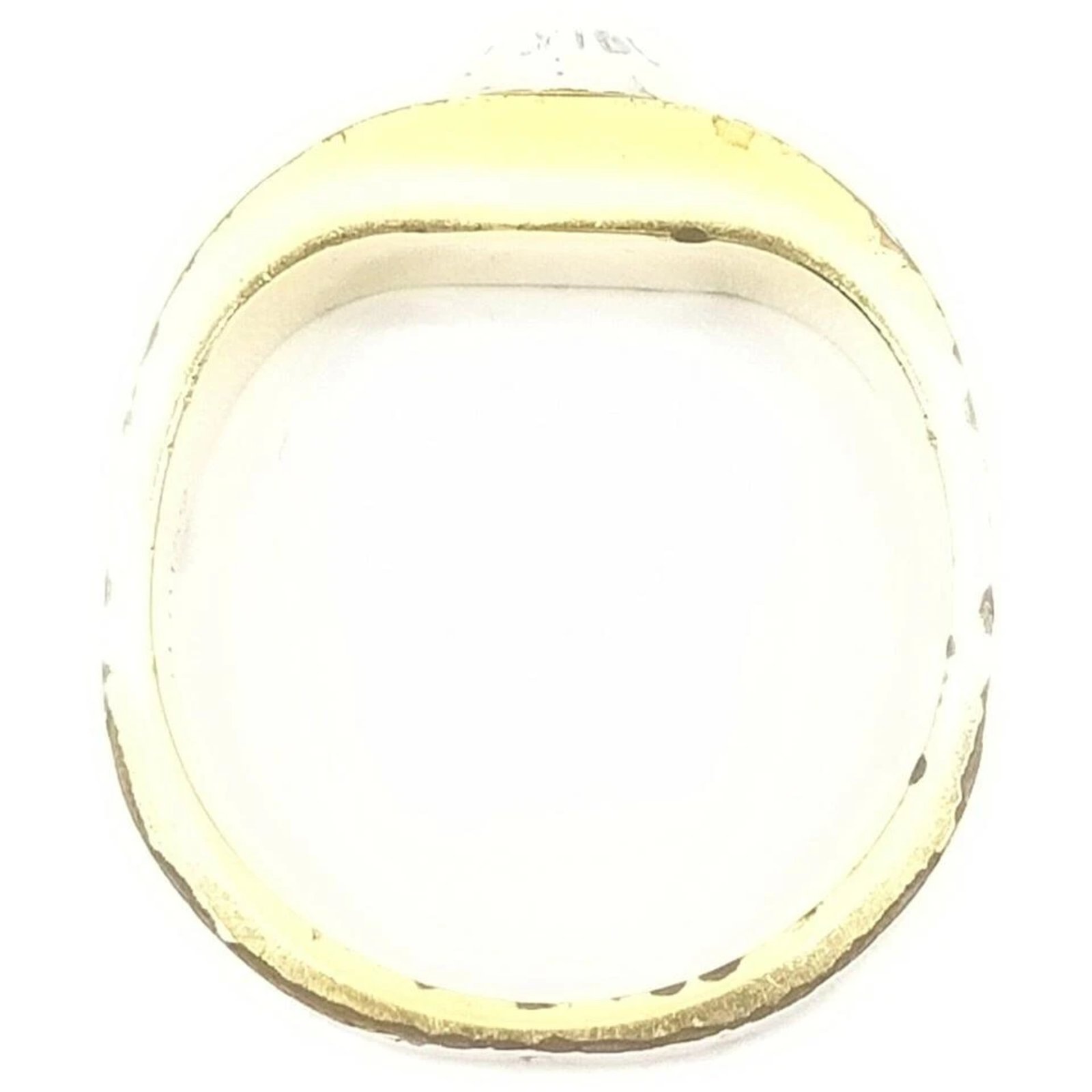Louis Vuitton Gold Tone Monogram LV Nanogram Ring S Golden White gold  Silver Metal ref.293735 - Joli Closet
