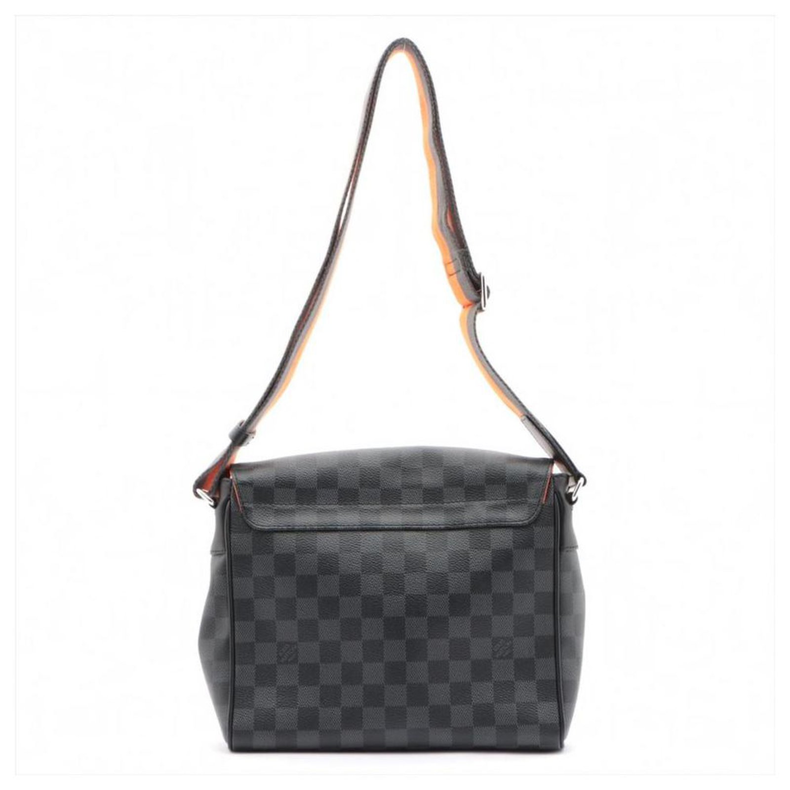 Louis Vuitton Orange Racer Damier Graphite District PM Louis Vuitton Orange Racer Damier Graphite District PM