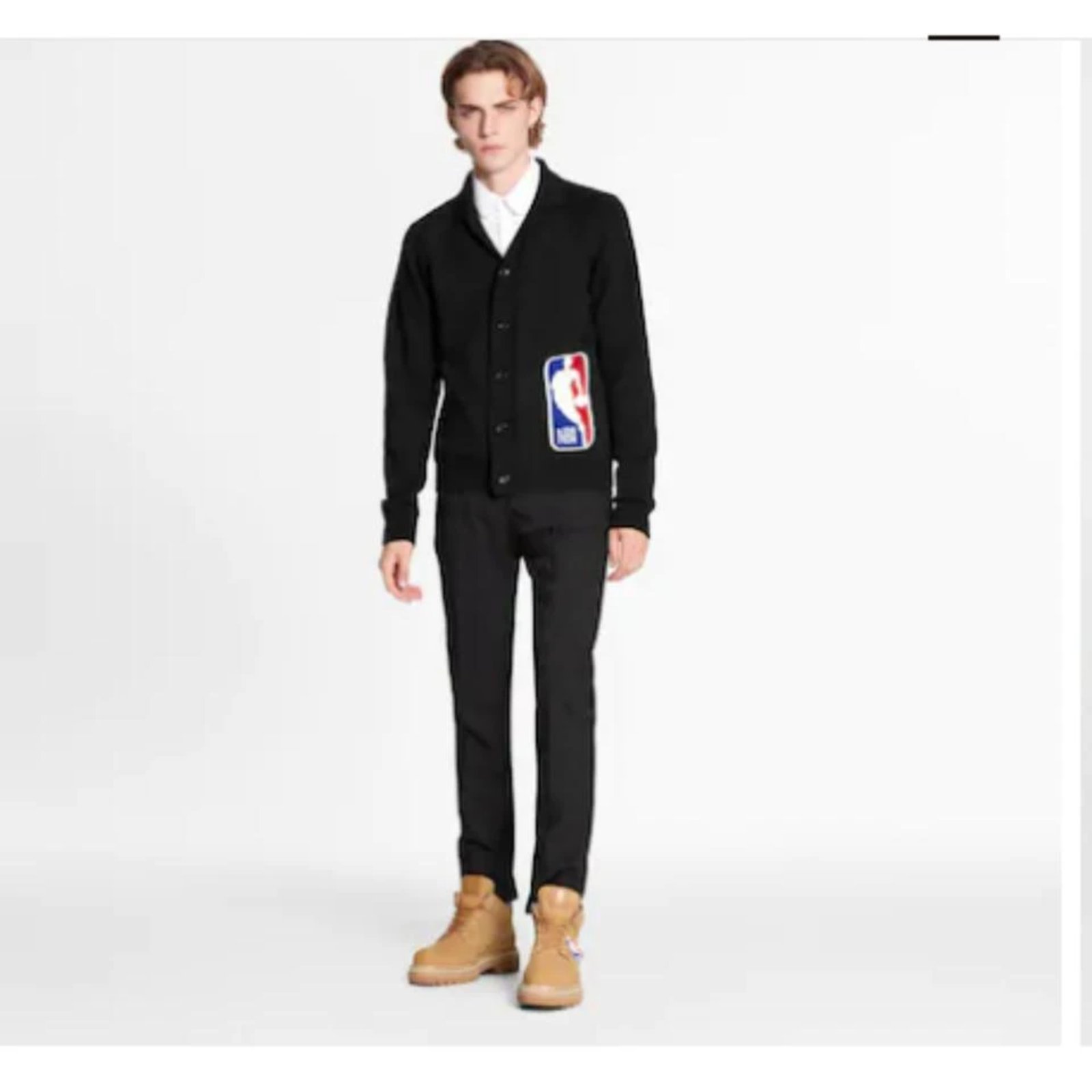 Louis Vuitton Black Men's XXXL LV NBA Knit Jacket Sweater ref