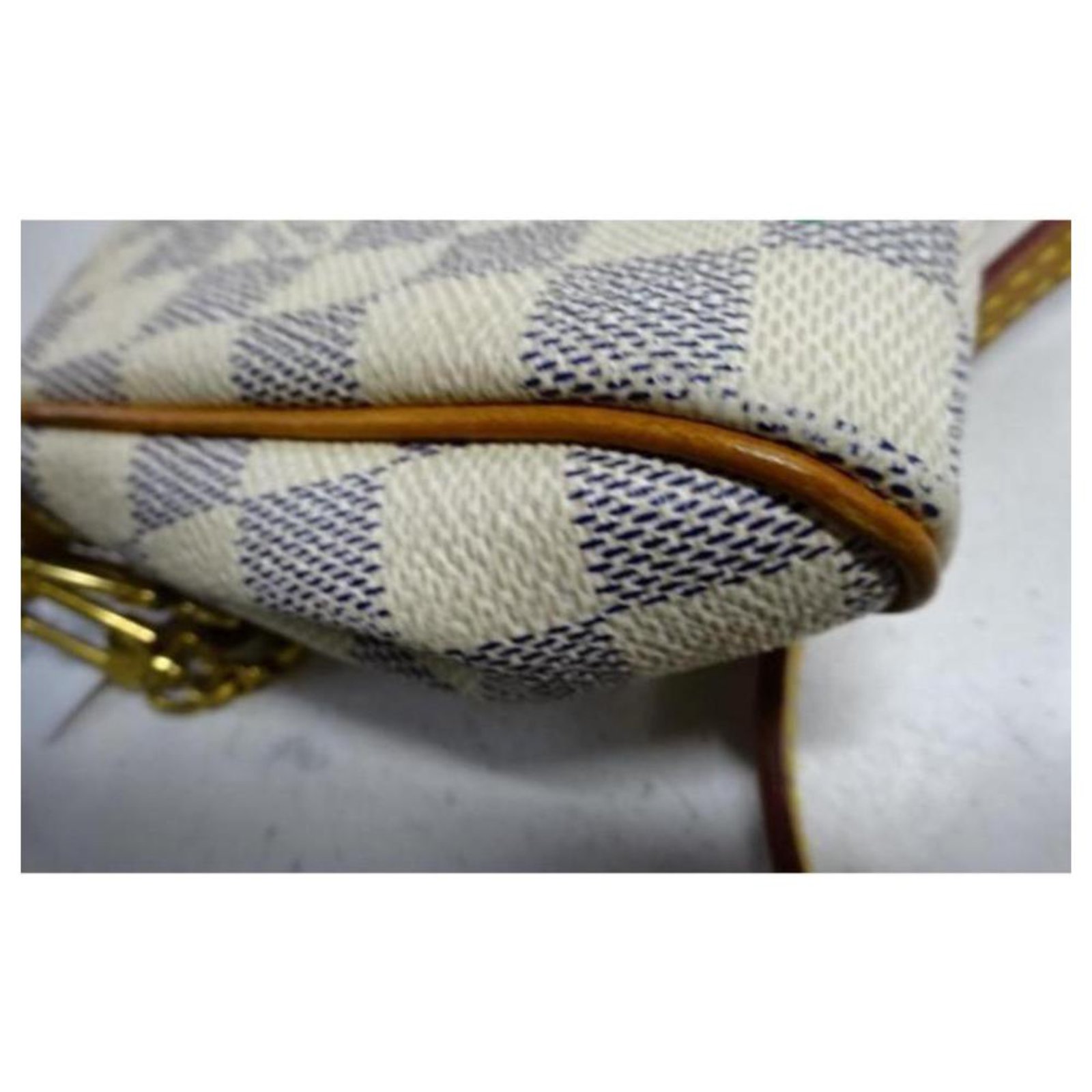 Louis Vuitton, Bags, Louis Vuitton Eva 2way Chain Pochette Crossbody Bag  Strap Sd43 Damier Azur Lv