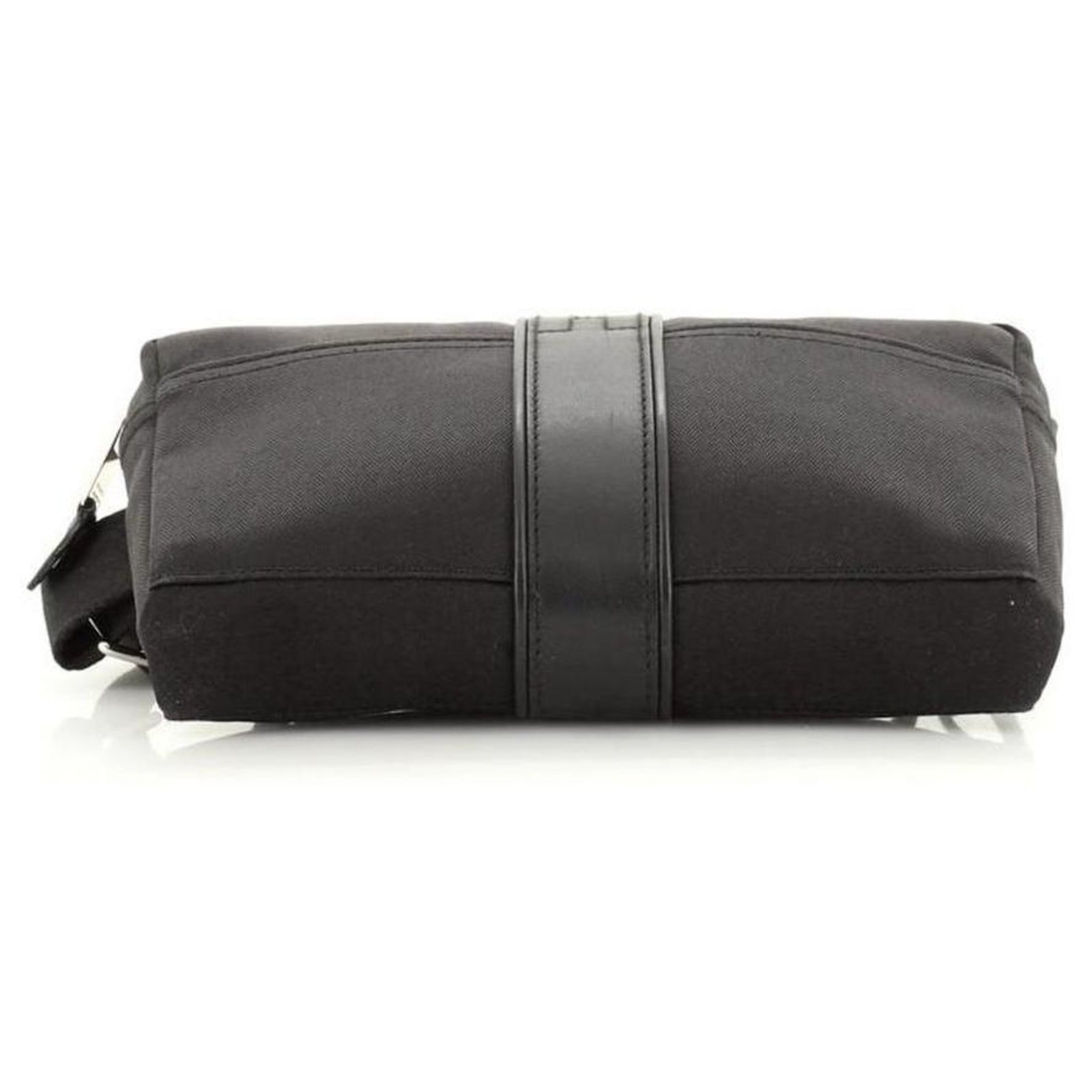 Hermès Black Acapulco Waist Bag Toile x Leather Bum Bag Fanny Pack  ref.293991 - Joli Closet