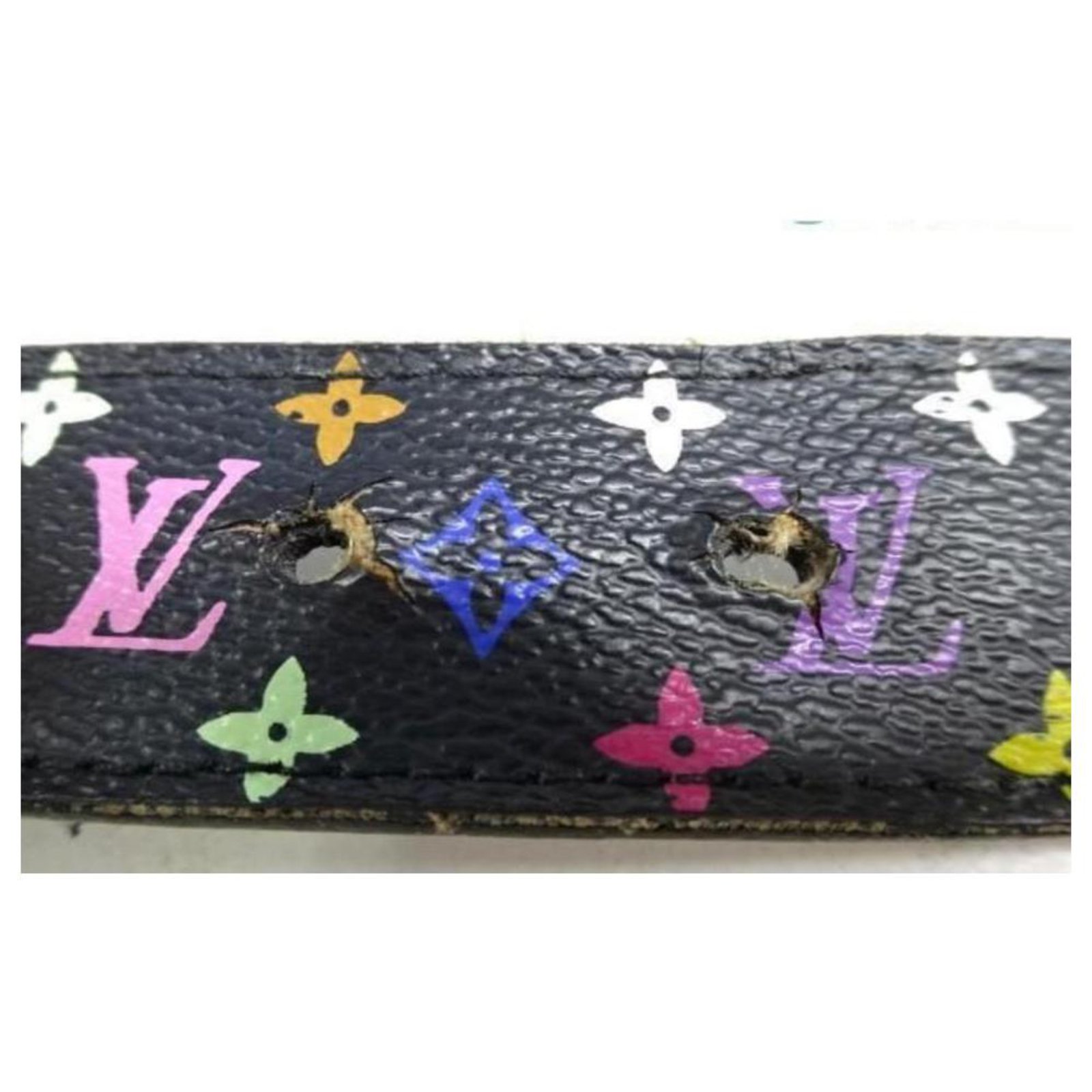 Louis Vuitton 75/30 Black Multicolor Monogram Ceinture Belt Leather  ref.293997 - Joli Closet