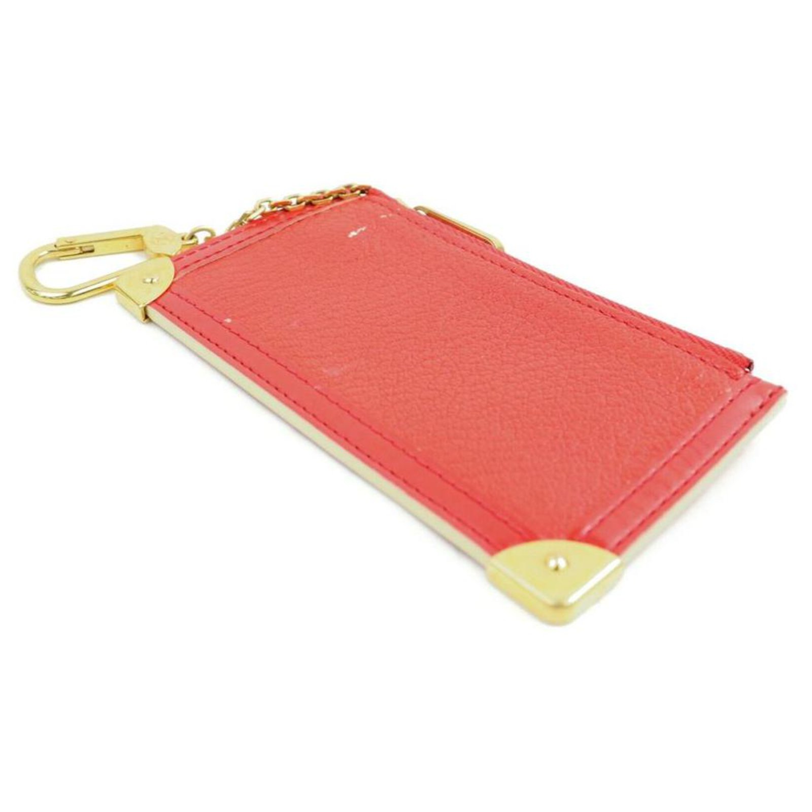 Louis Vuitton Cles Key Pouch Red Suhali Leather ref.294014 - Joli Closet