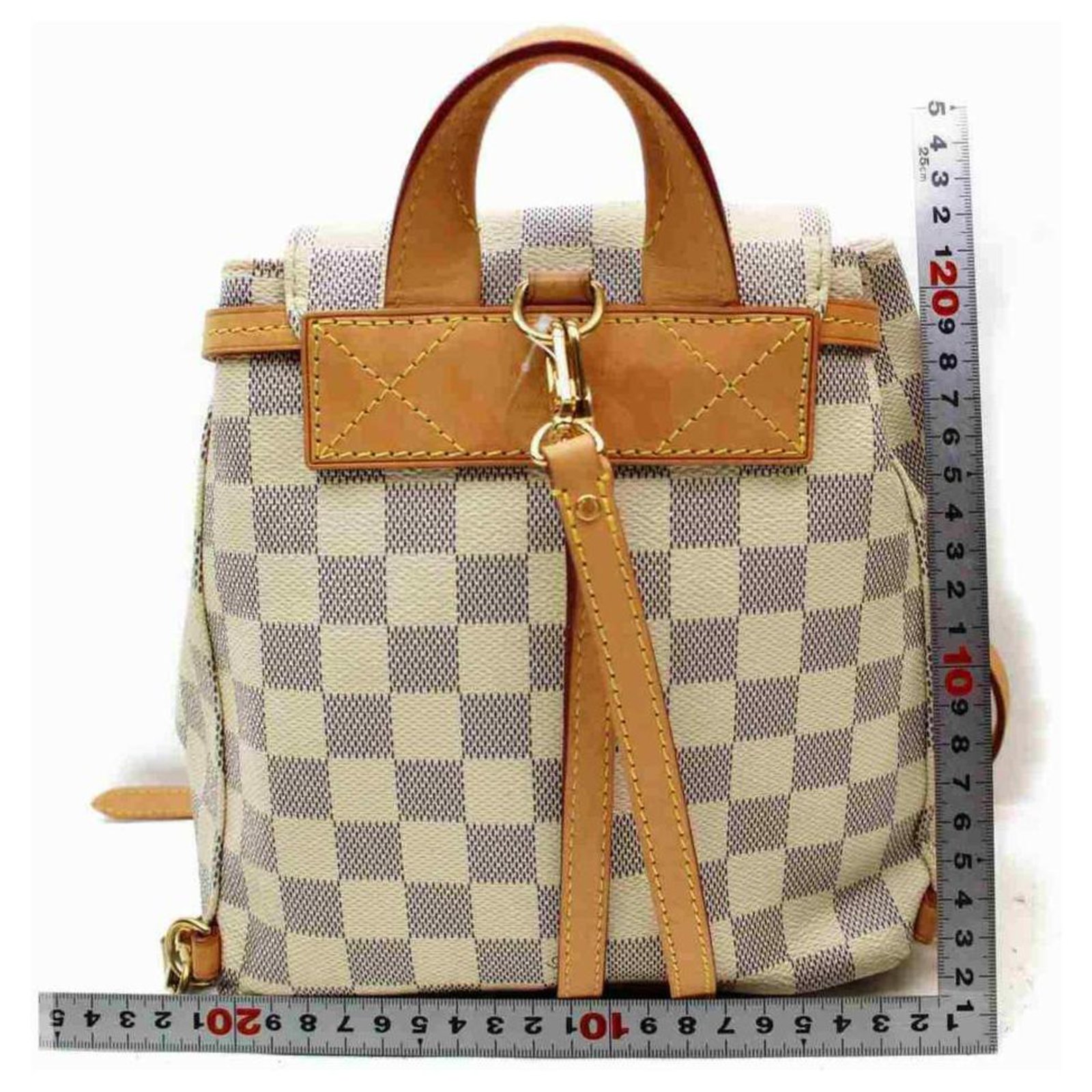 Louis Vuitton Damier Azur Sperone BB Mini Backpack Bookbag Leather  ref.294061 - Joli Closet