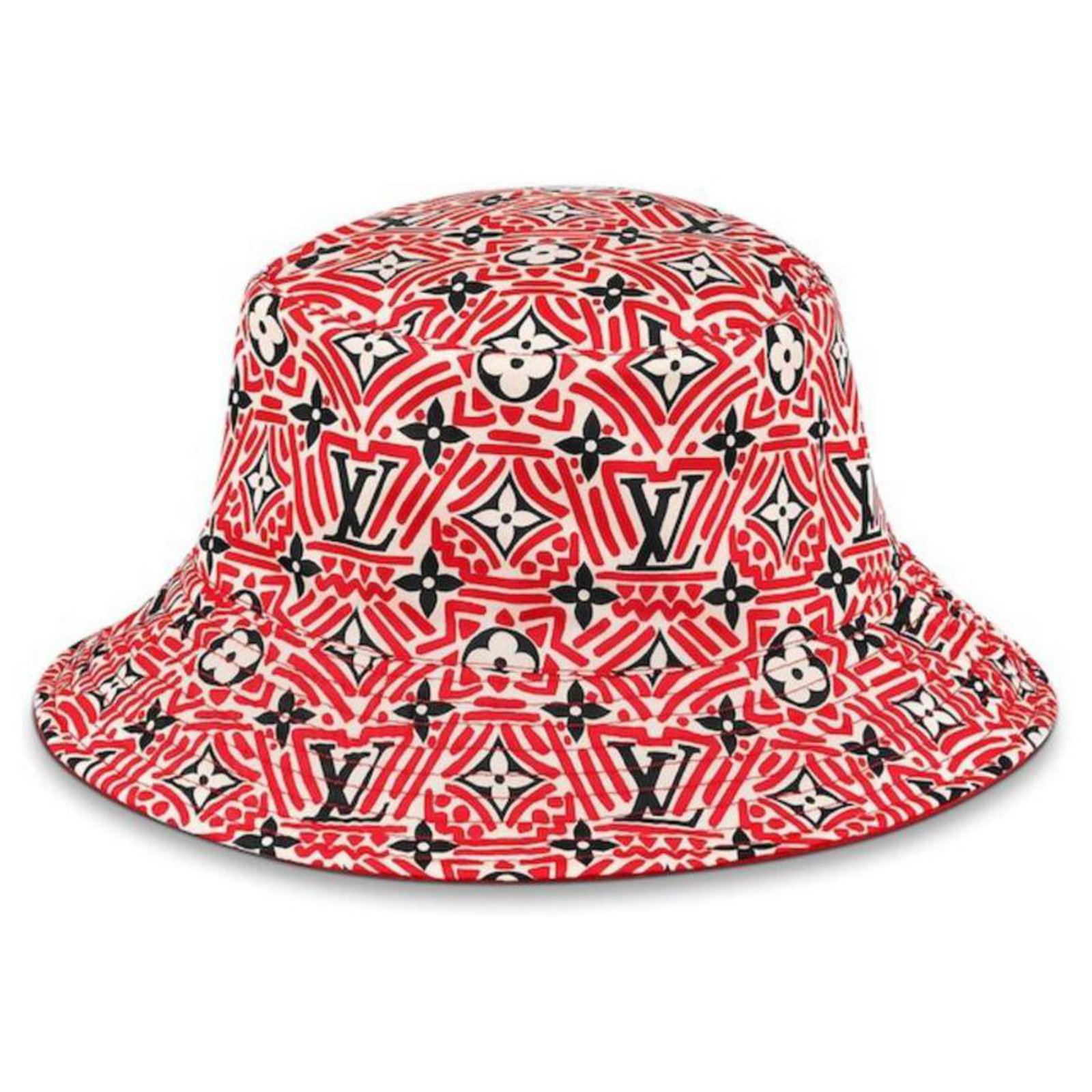 NWT Louis Vuitton Tapestry Reversible Bucket Hat Size 60 100% Authentic  RARE!!
