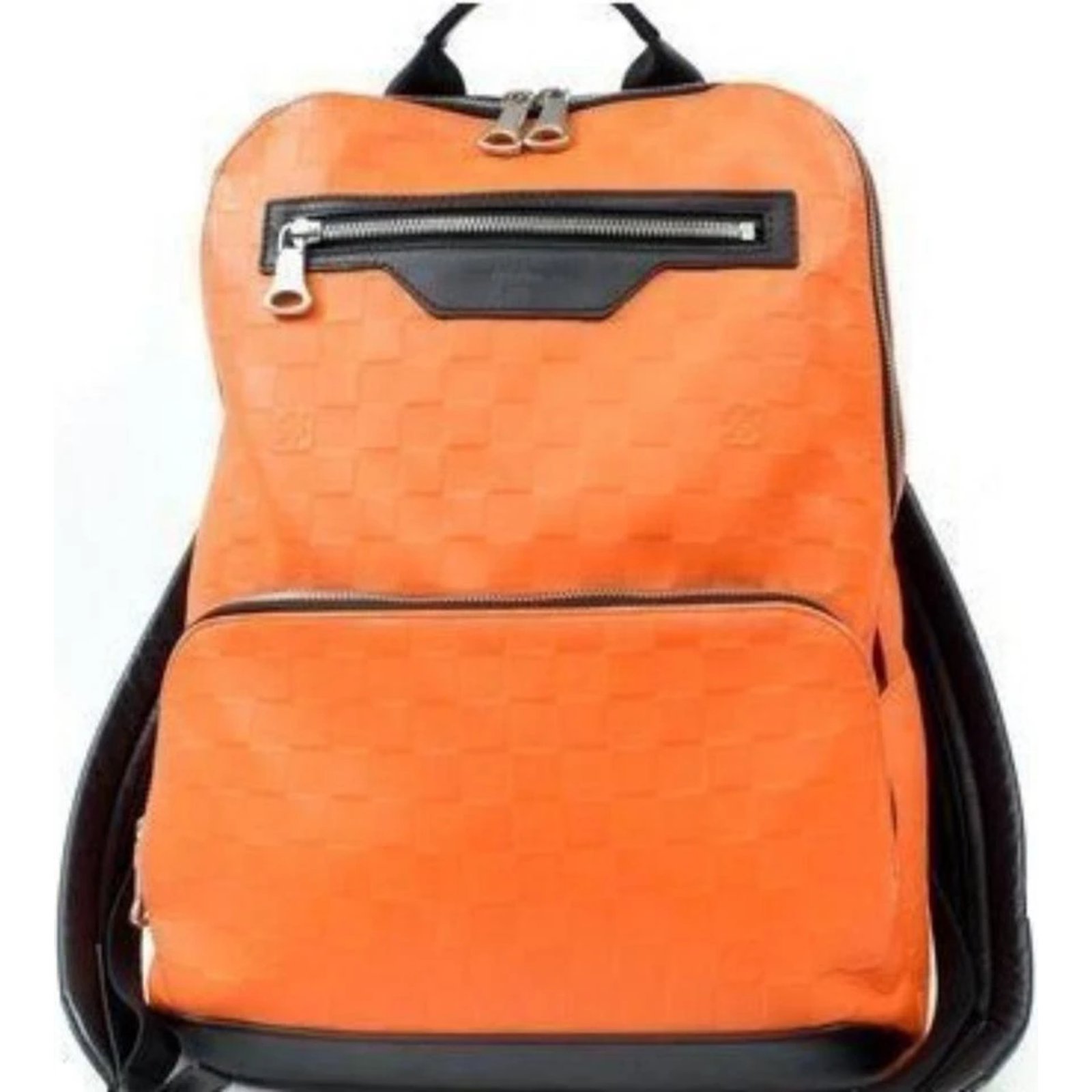 Louis Vuitton Damier Infini Orange Leather Avenue Daypack Backpack  ref.294318 - Joli Closet