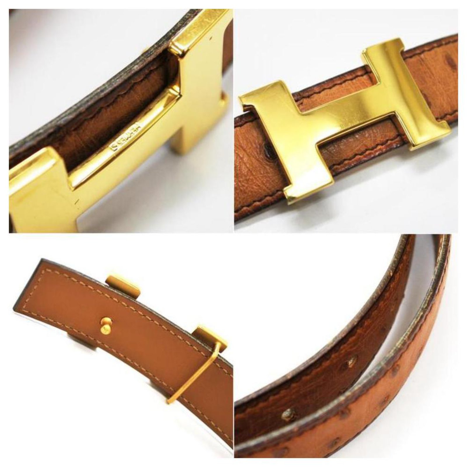 OSTRICH Belt Strap for HERMES H Buckle Belt Kit