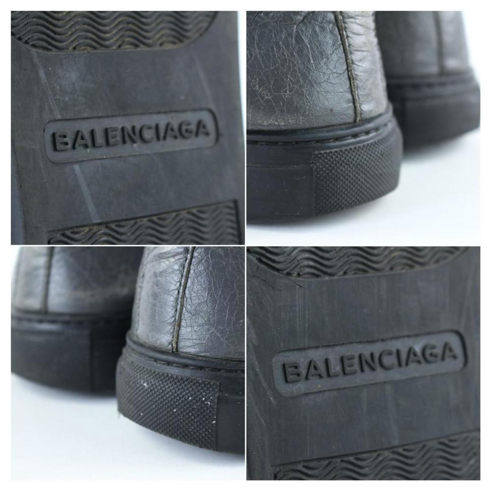 new BALENCIAGA Arena black leather grey outsole laced high top sneakers  EU41 US8 at 1stDibs  balenciaga arena grey balenciaga arena high grey grey  balenciaga arena
