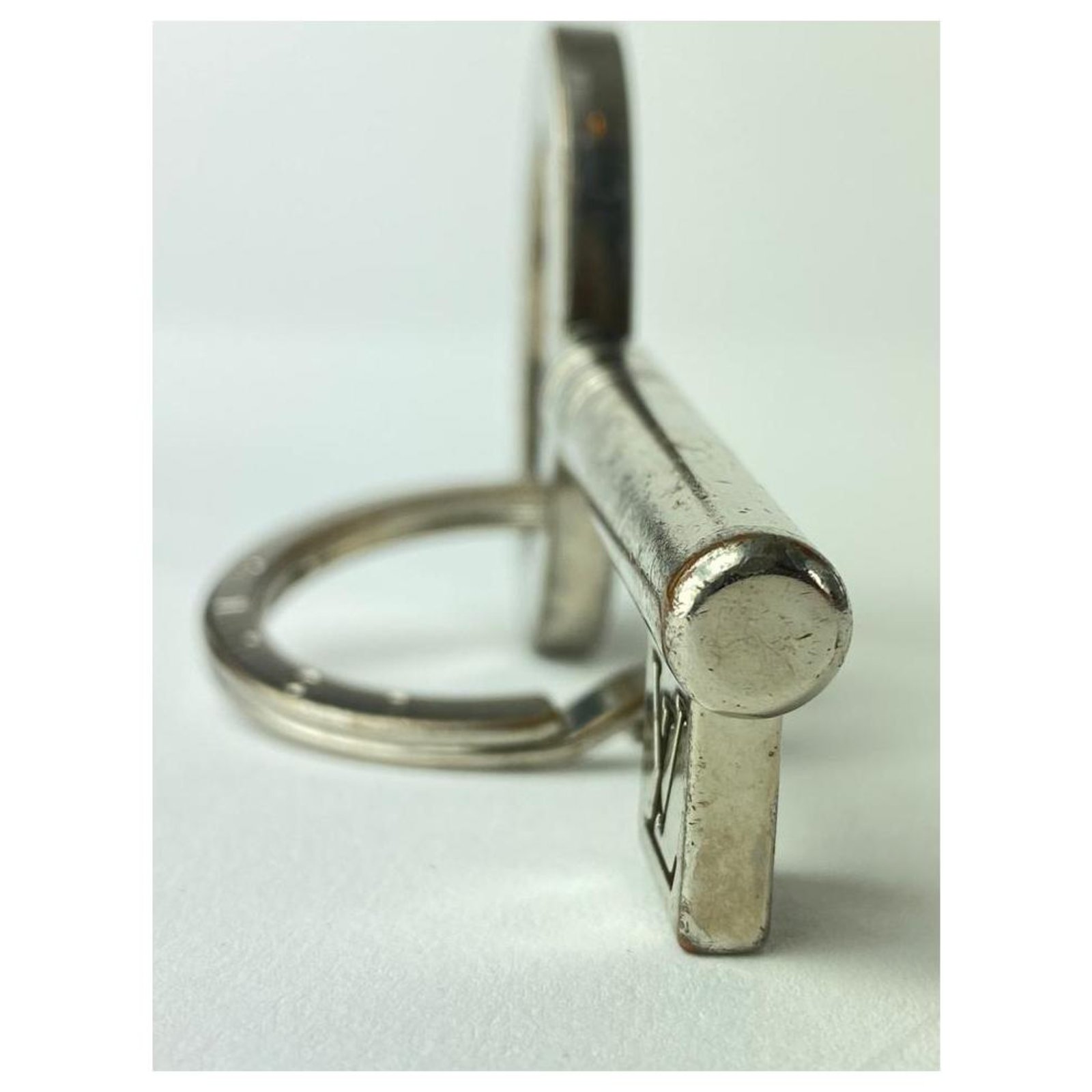 Louis Vuitton Silver Jumbo Skeleton Key Charm Pendant Keychain