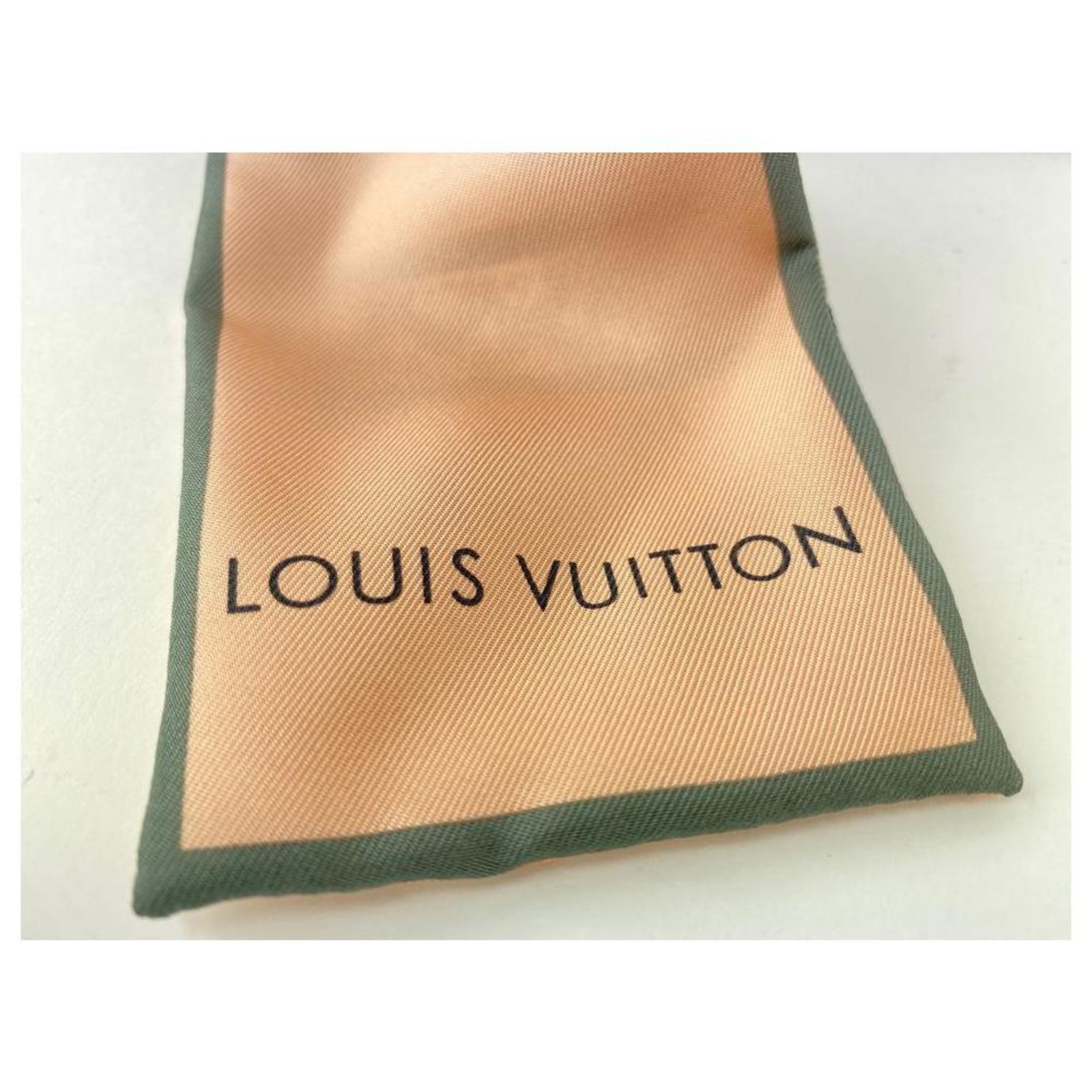 Louis Vuitton Pink x Grey Monogram Bags Bandeau Scarf Silk 11LVL1127