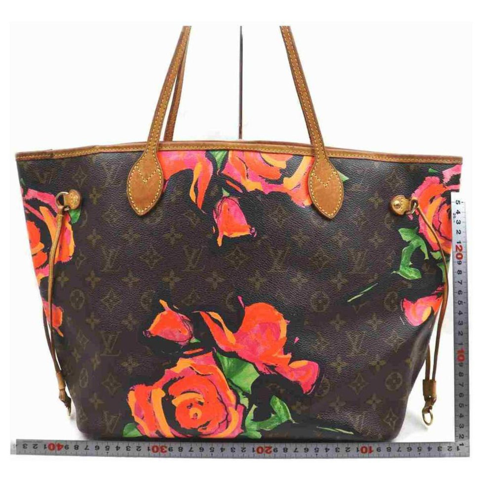 Louis Vuitton Rare Sprouse Monogram Roses Neverfull MM Tote 860688