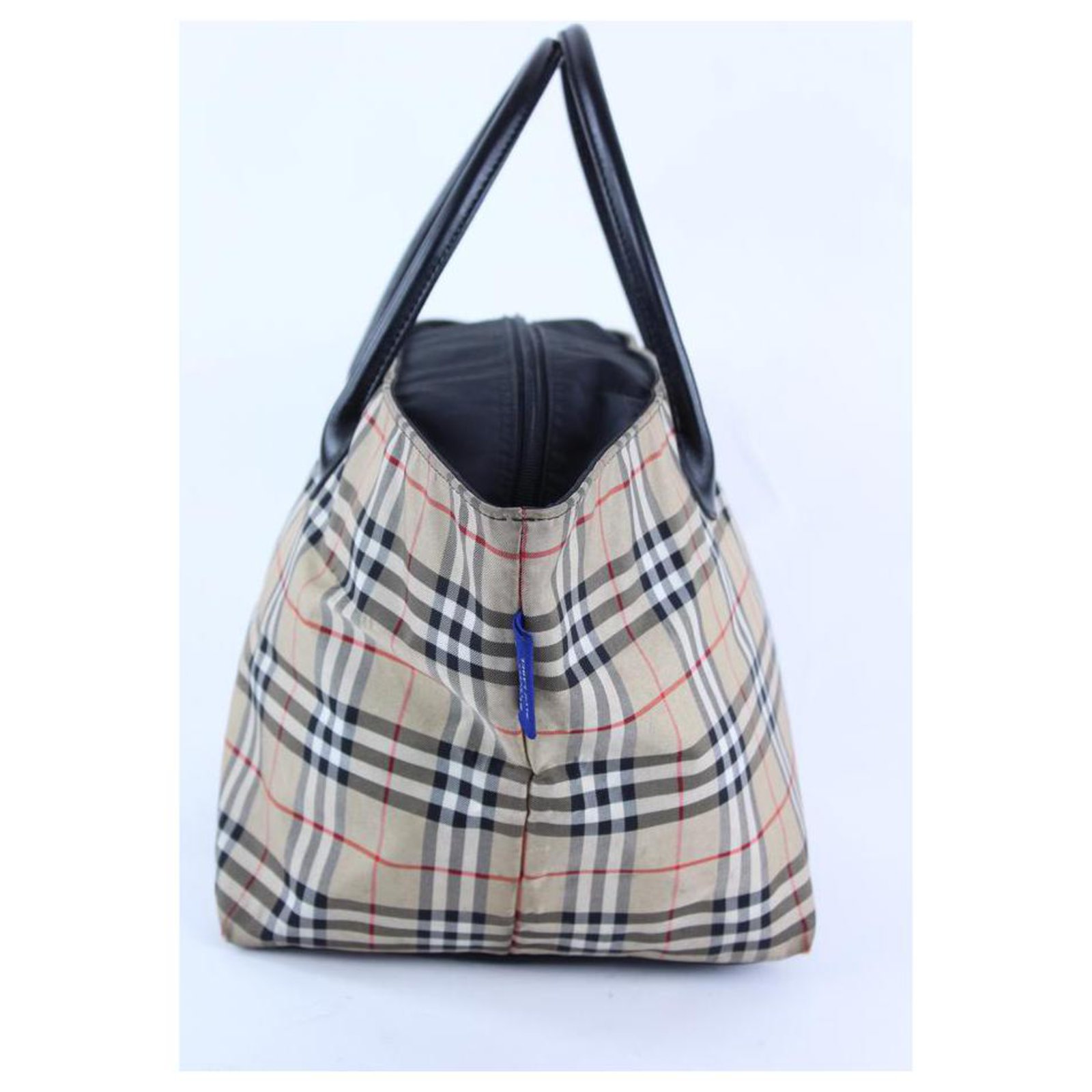 BURBERRY Blue Label Nova Check Tote Bag Nylon Brown Auth ar4517 Cloth  ref.334886 - Joli Closet