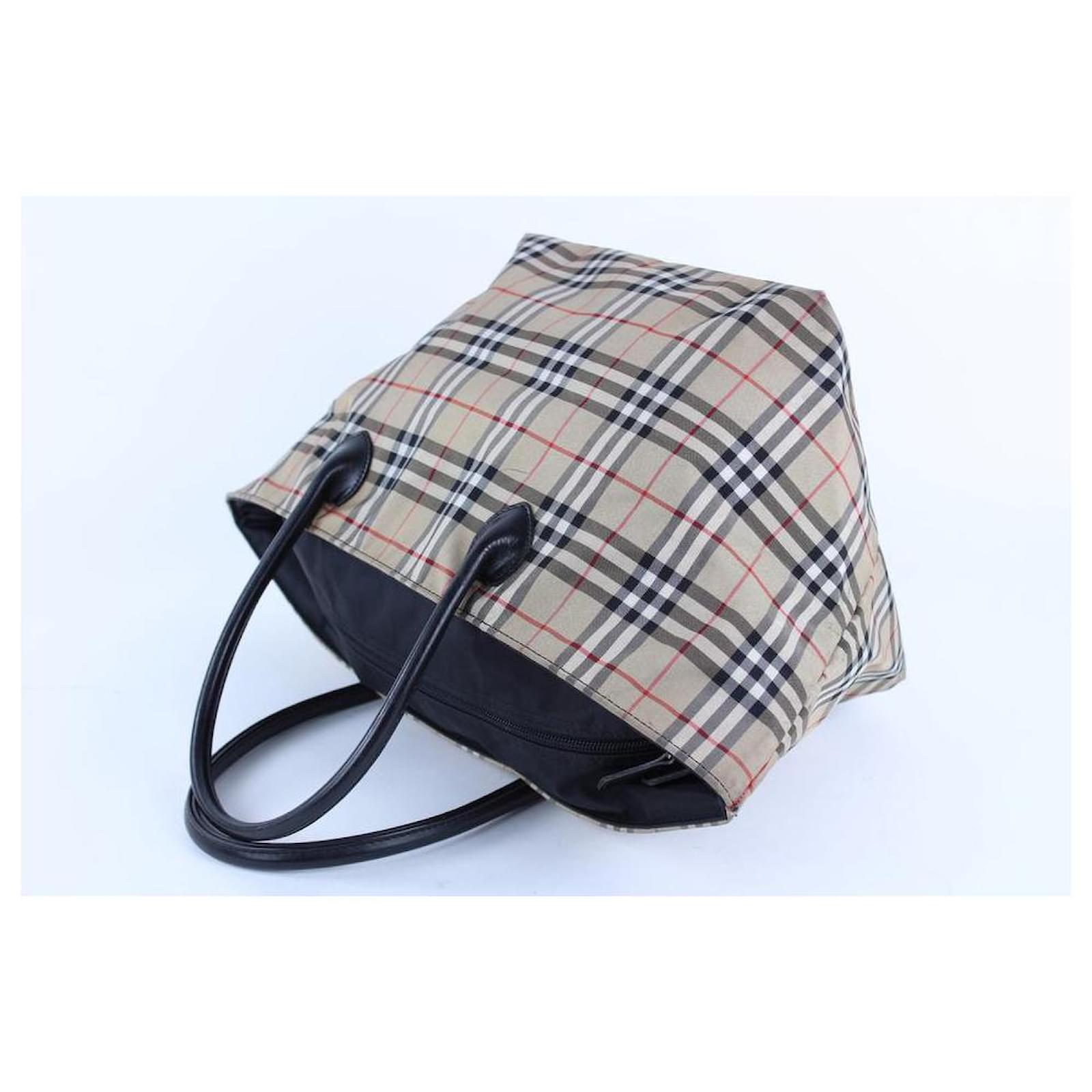 Burberry Blue Label Nova Check Tote Bag Leather ref.294764 - Joli