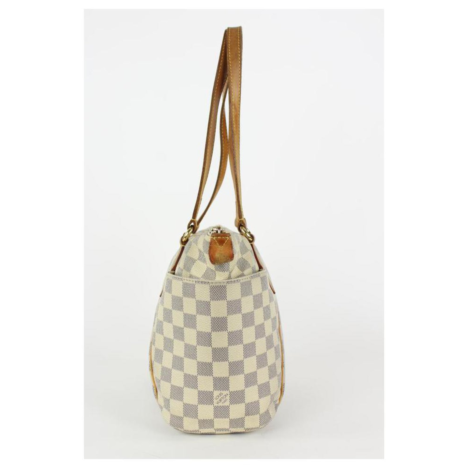 Louis Vuitton Damier Azur Totally PM Zip Tote Shoulder Bag 90lz418s