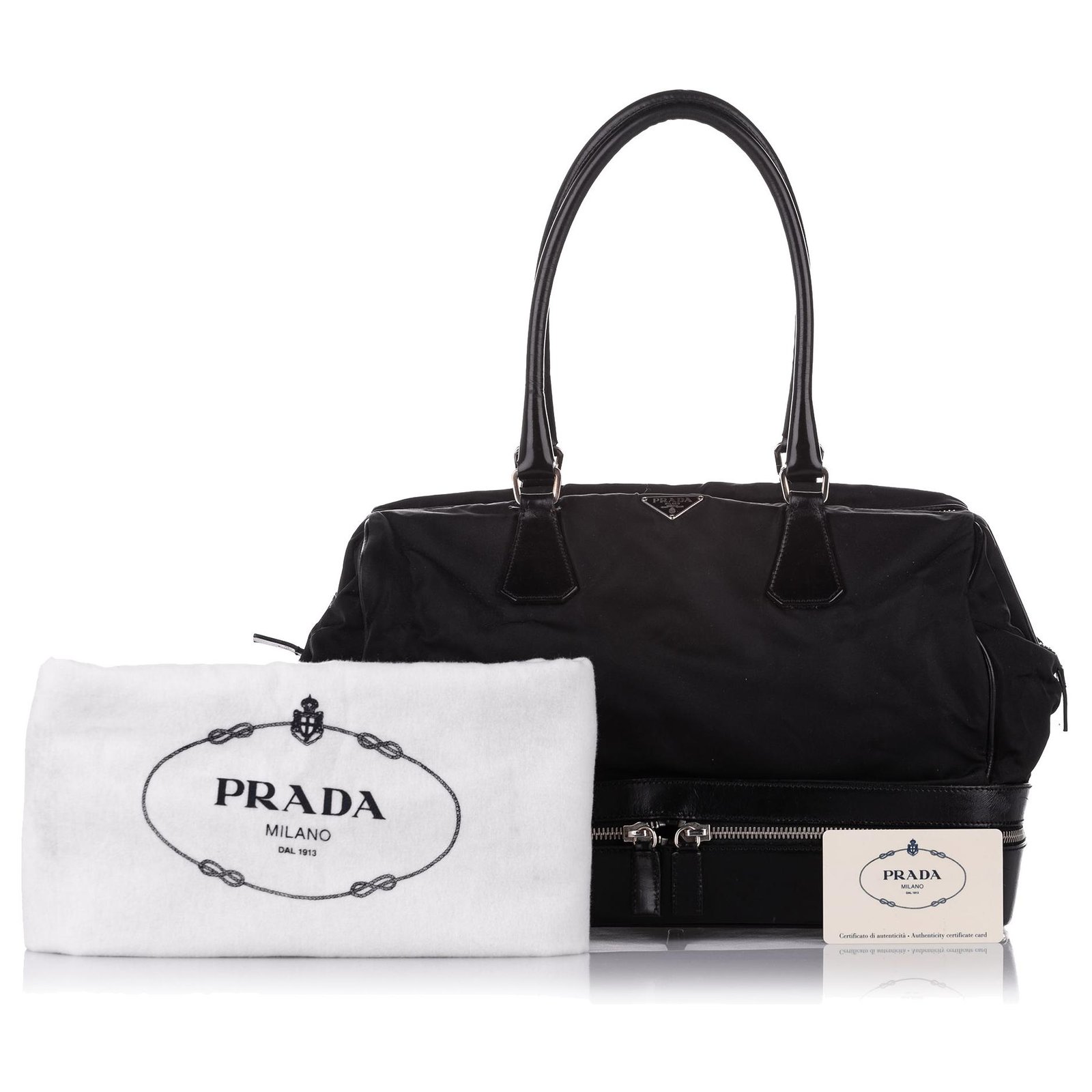 PRADA Tessuto Nylon Tote Black 1229838