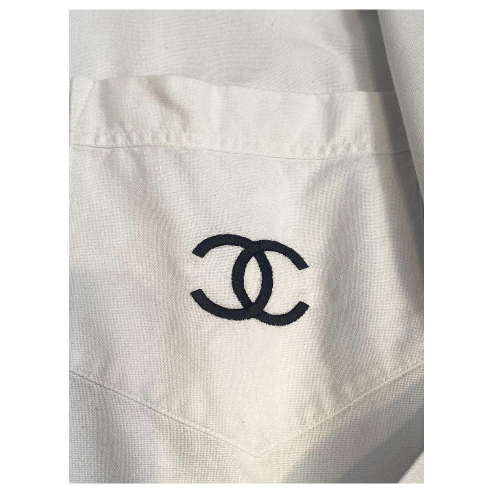 Chanel T shirt White Cotton ref.425798 - Joli Closet
