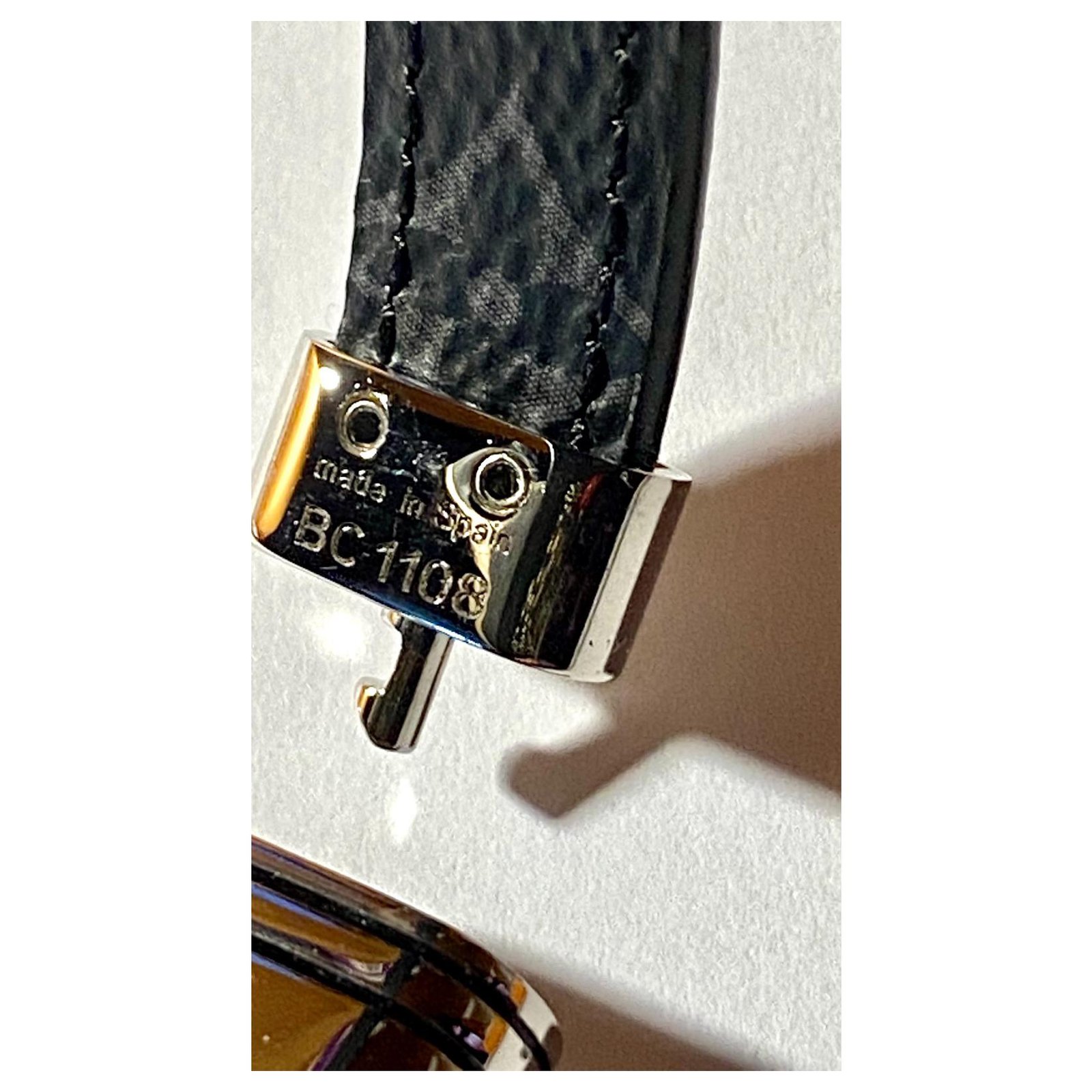 Louis Vuitton Mixed Leather Monogram Bracelet Silver hardware ref.296279 -  Joli Closet