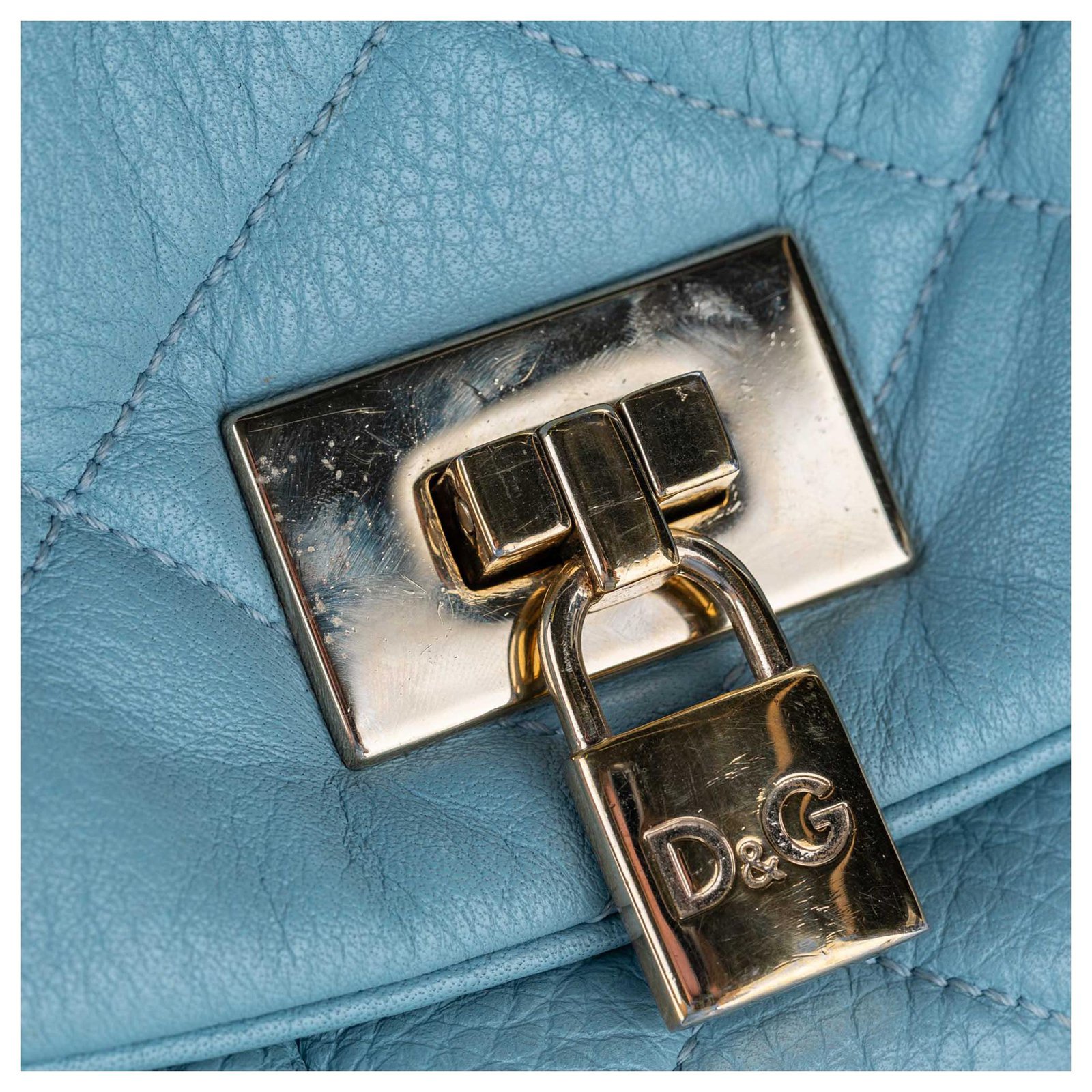 Dolce & Gabbana Dolce&Gabbana Blue Quilted Vlada Leather Crossbody 