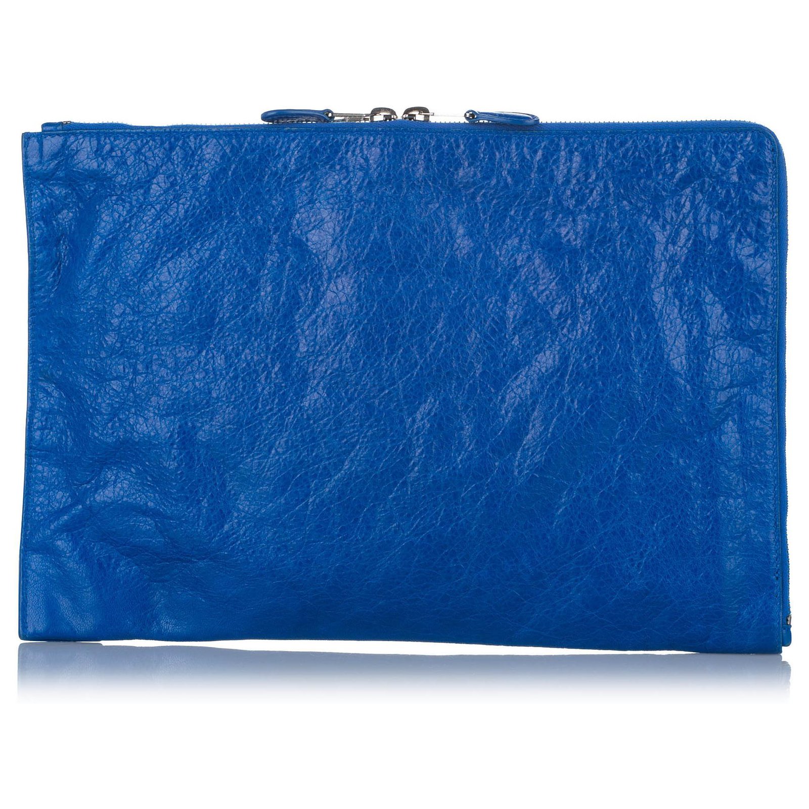 Balenciaga Balenciaga Blue Motocross Giant 12 Clutch Bag Clutch Bags Leather Blue Ref Joli Closet