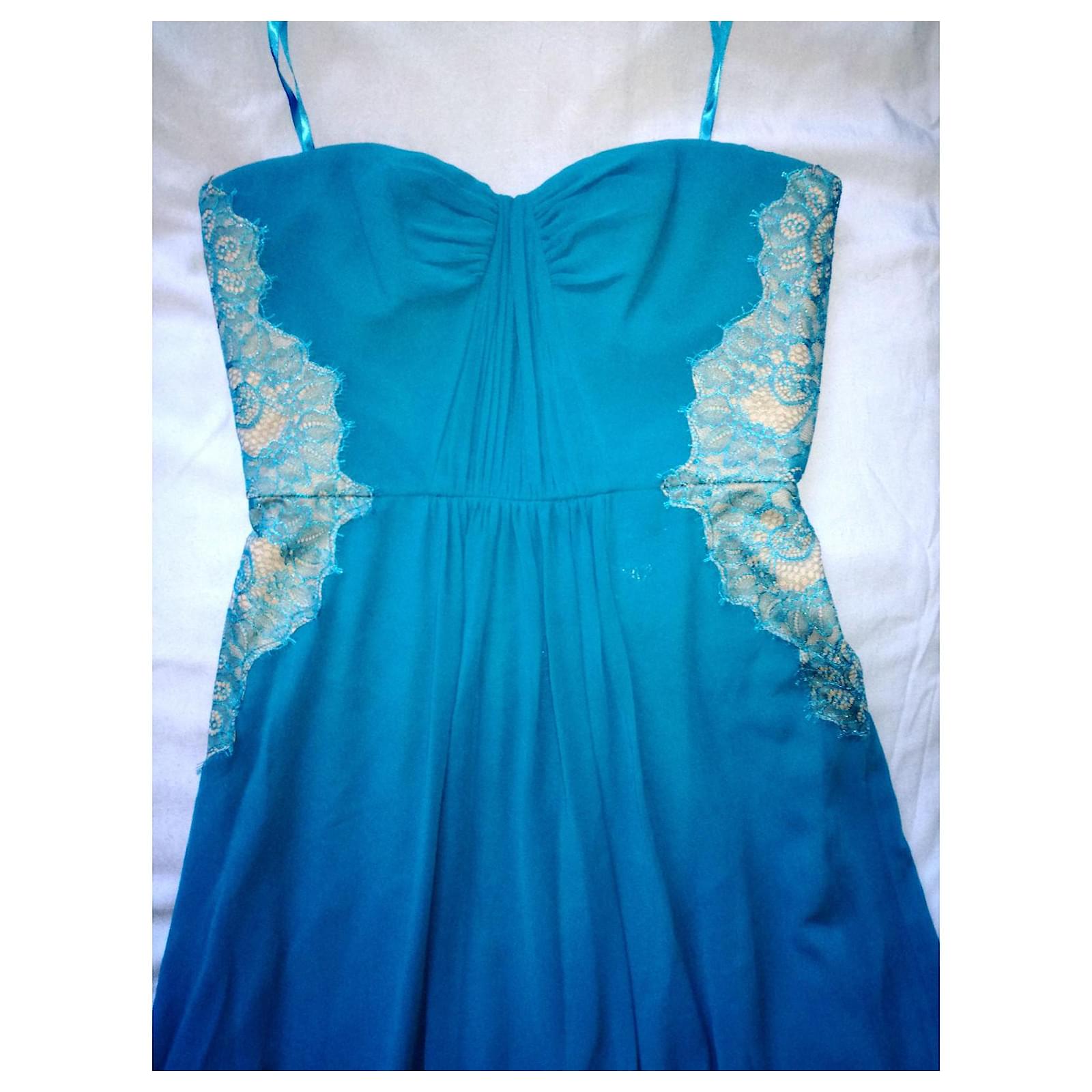 Bcbg Max Azria NWT Ashby Woven Evening Maxi Dress Blue Synthetic ref.296820  - Joli Closet