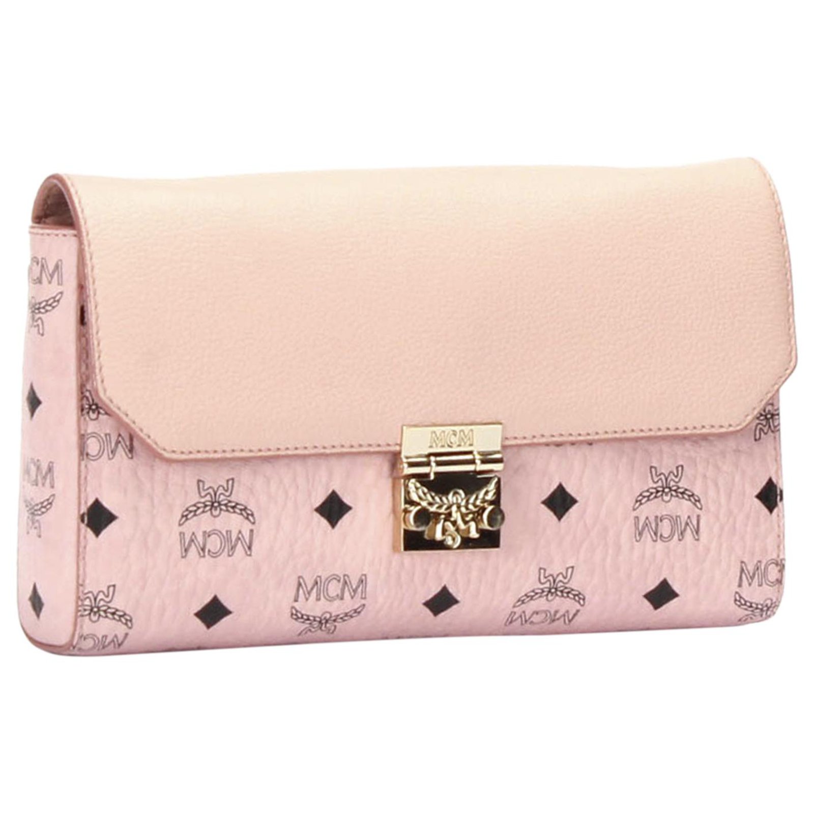 MCM Visetos Medium Millie Crossbody Bag Soft Pink 1100429