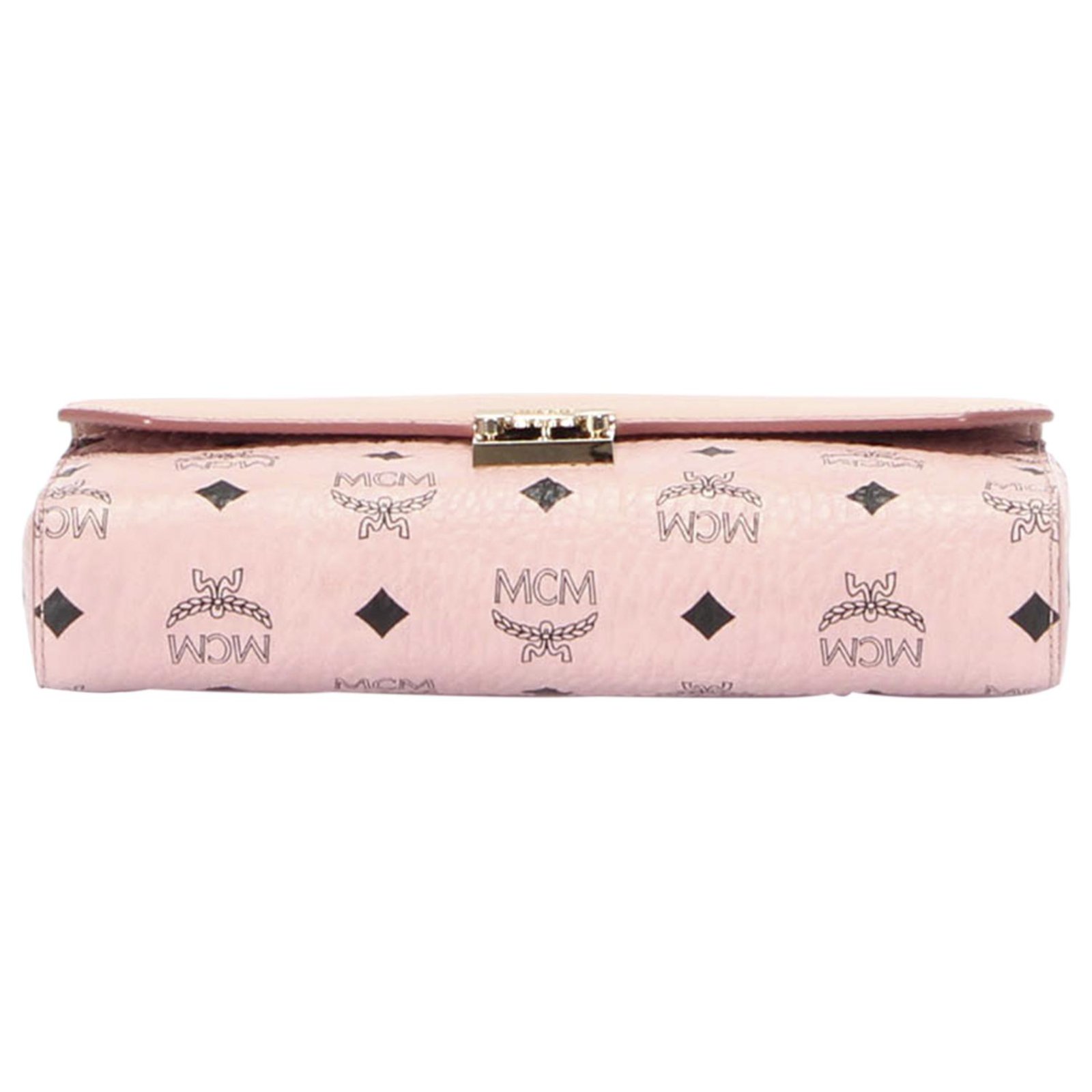 New MCM $675 Sugar Pink Leather Medium MILLIE Crossbody Purse Bag
