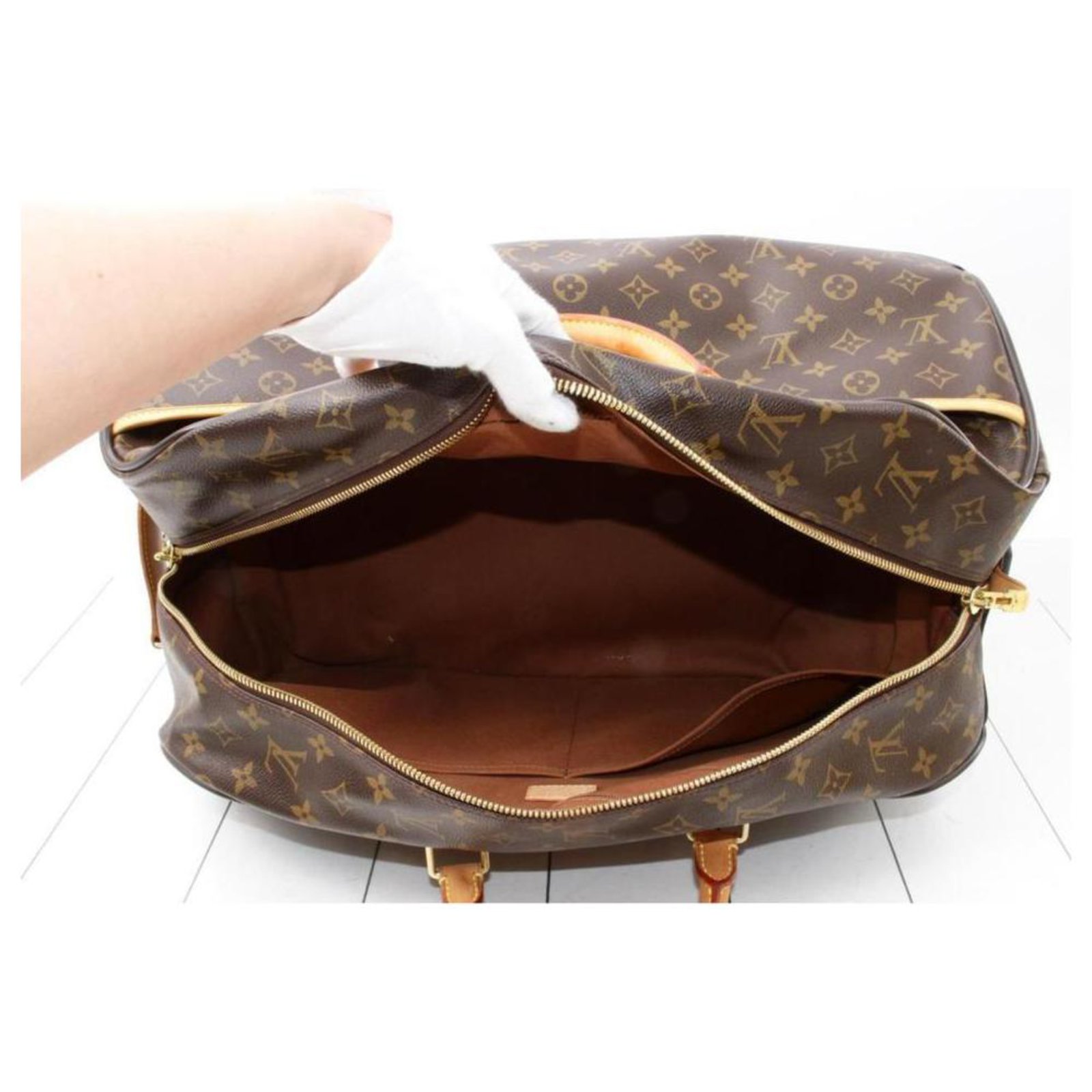 Louis Vuitton Monogram Eole 50 Rolling Luggage Convertible Duffle 857379