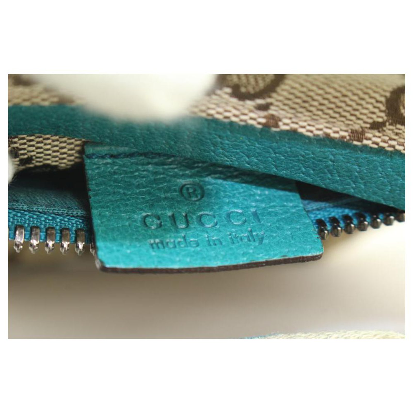 Gucci Turquoise Blue Monogram GG Belt Bag Fanny Pack Waist Pouch Leather  ref.297394 - Joli Closet